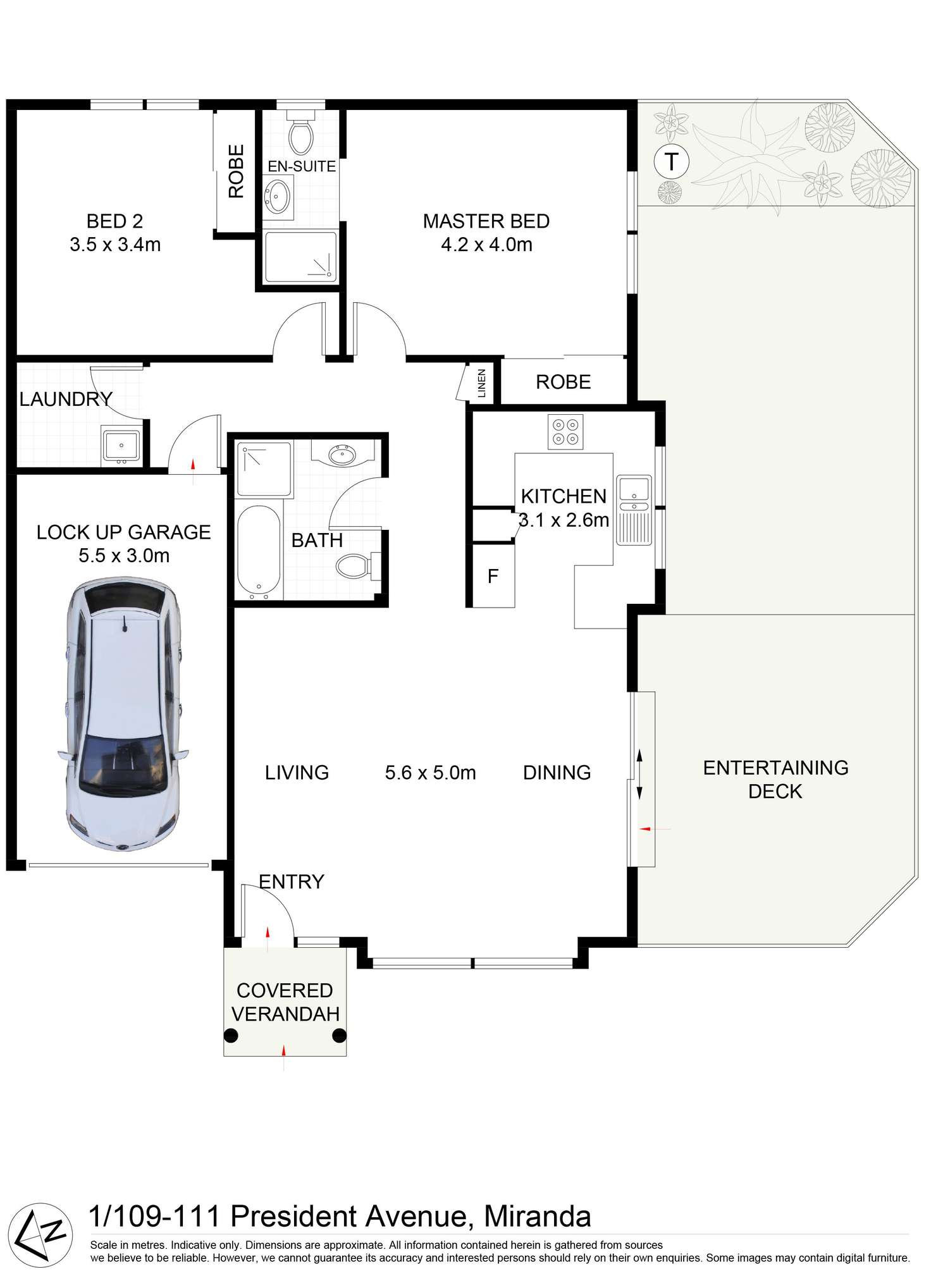 Floorplan of Homely villa listing, 1/109-111 President Avenue, Miranda NSW 2228