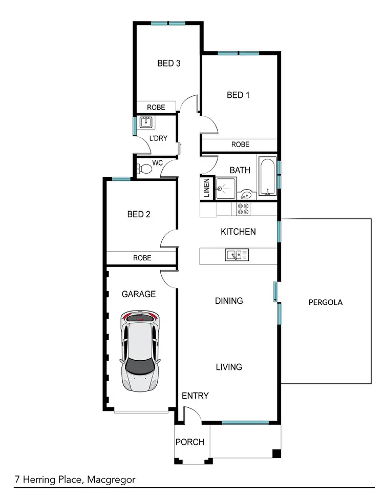Floorplan of Homely house listing, 7 Herring Place, Macgregor ACT 2615