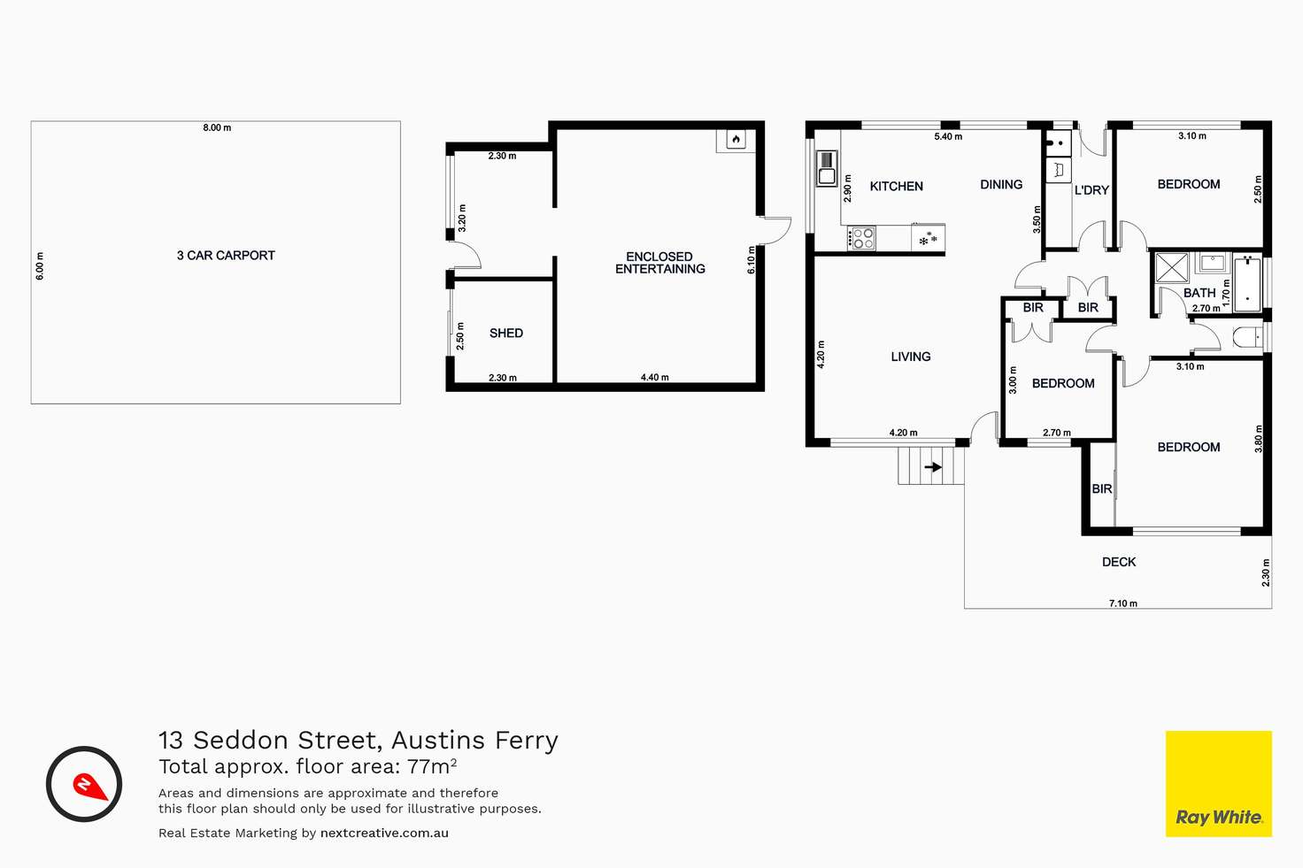 Floorplan of Homely house listing, 13 Seddon Street, Austins Ferry TAS 7011