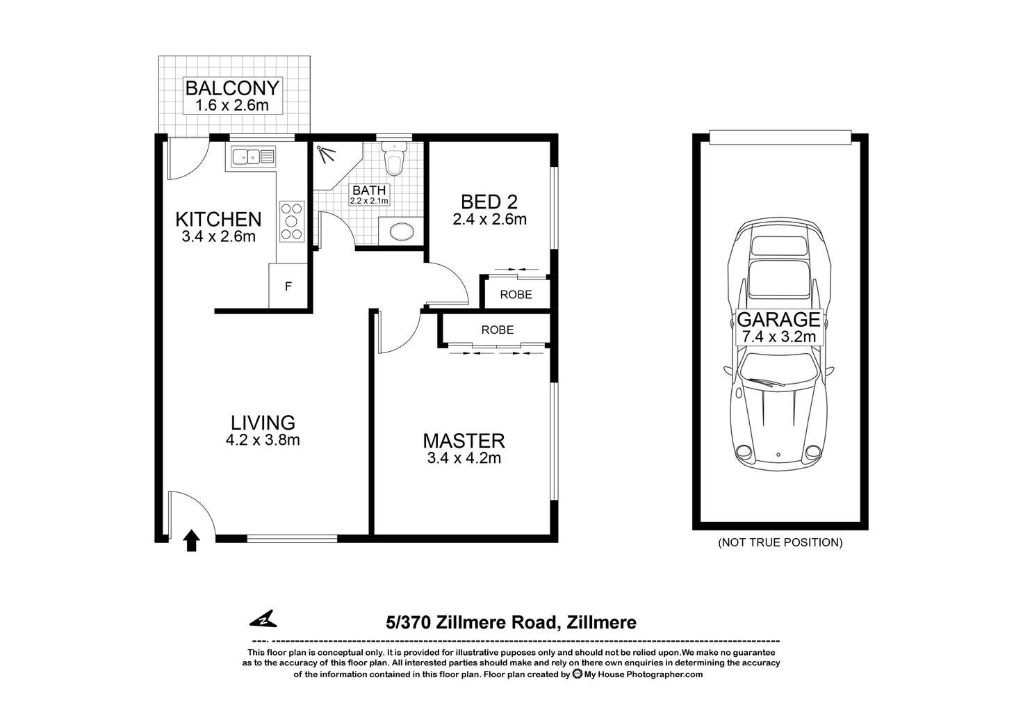 Floorplan of Homely unit listing, 5/370 Zillmere Road, Zillmere QLD 4034