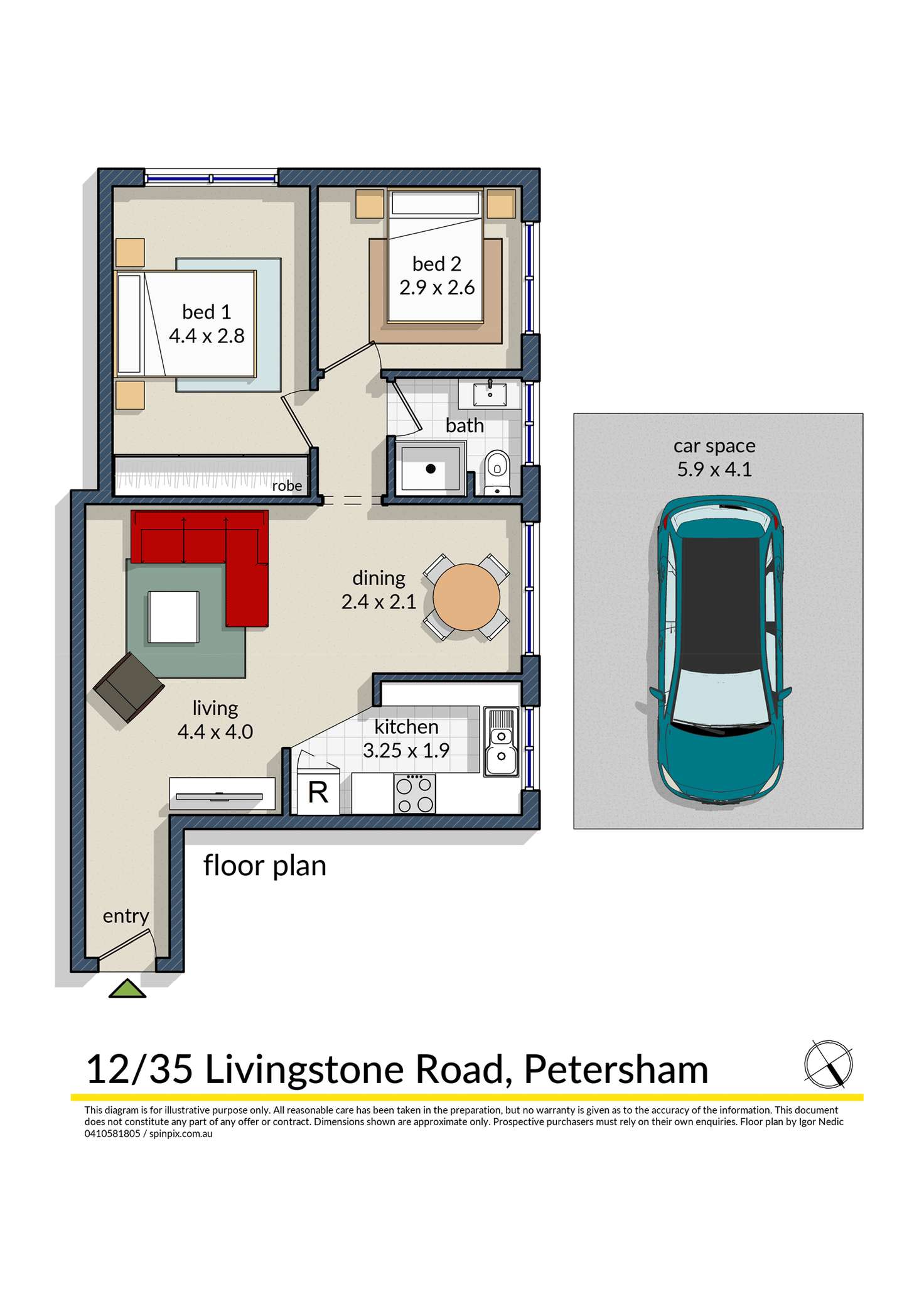 Floorplan of Homely unit listing, 12/35 Livingstone Road, Petersham NSW 2049