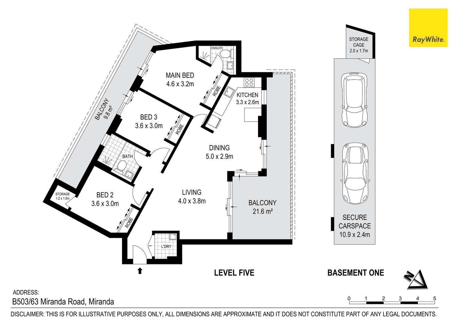 Floorplan of Homely apartment listing, B503/63 Miranda Road, Miranda NSW 2228