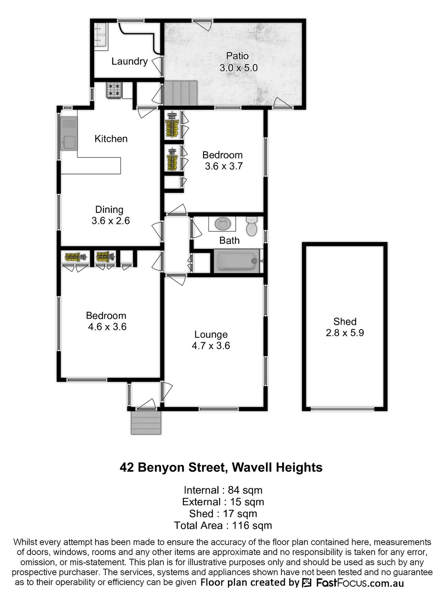 Floorplan of Homely house listing, 42 Benyon Street, Wavell Heights QLD 4012