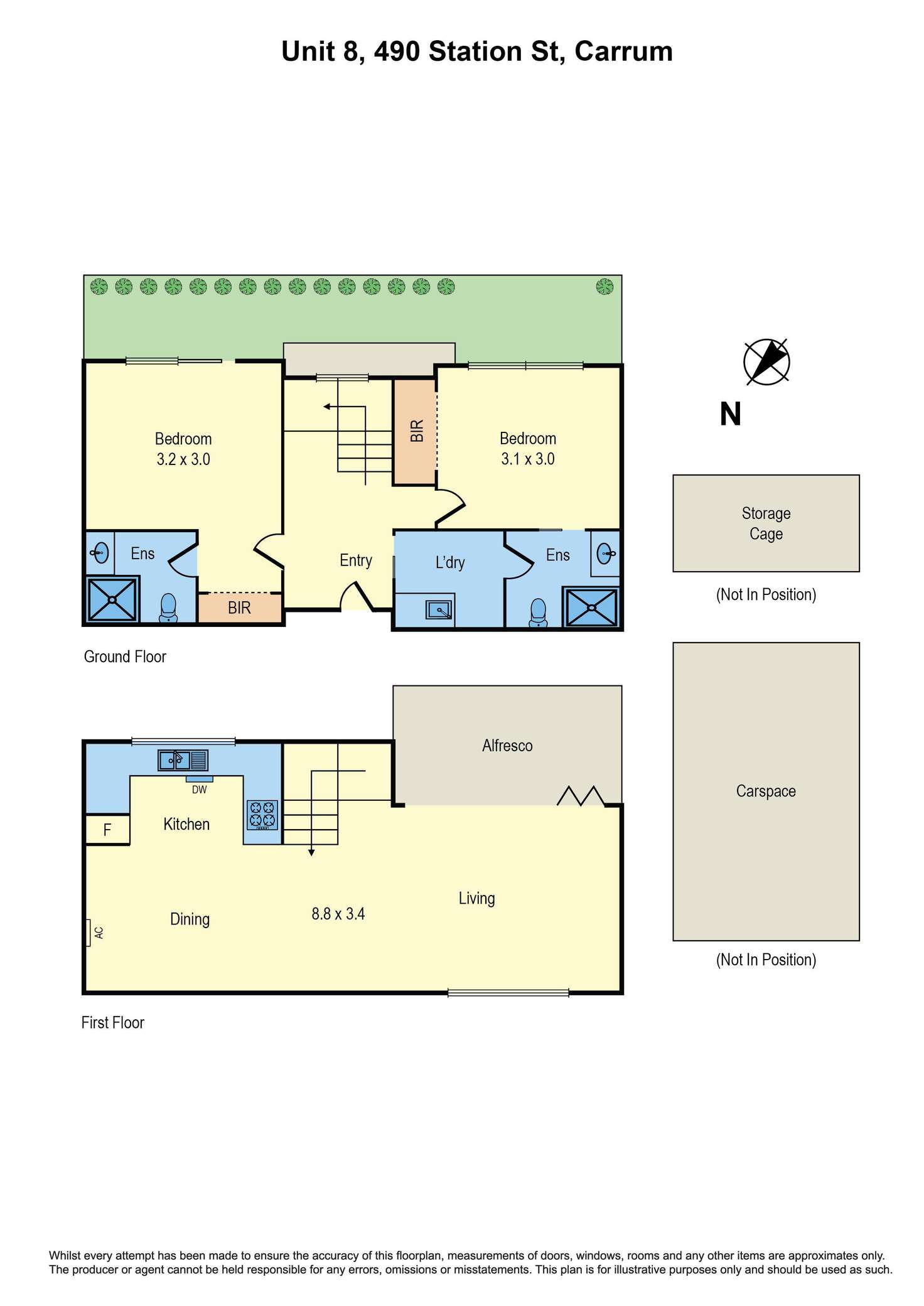 Floorplan of Homely house listing, 8/490 Station Street, Carrum VIC 3197