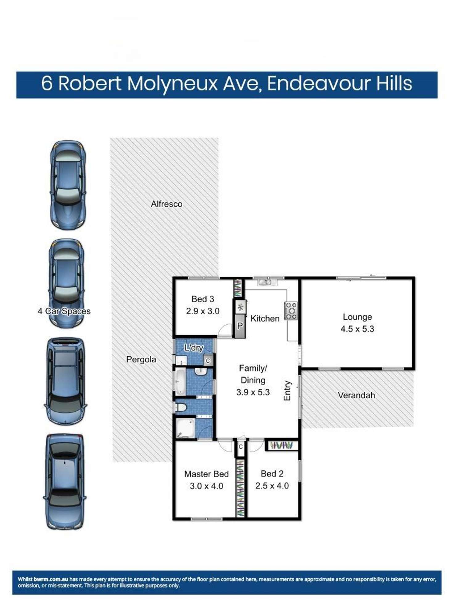 Floorplan of Homely house listing, 6 Robert Molyneux Avenue, Endeavour Hills VIC 3802