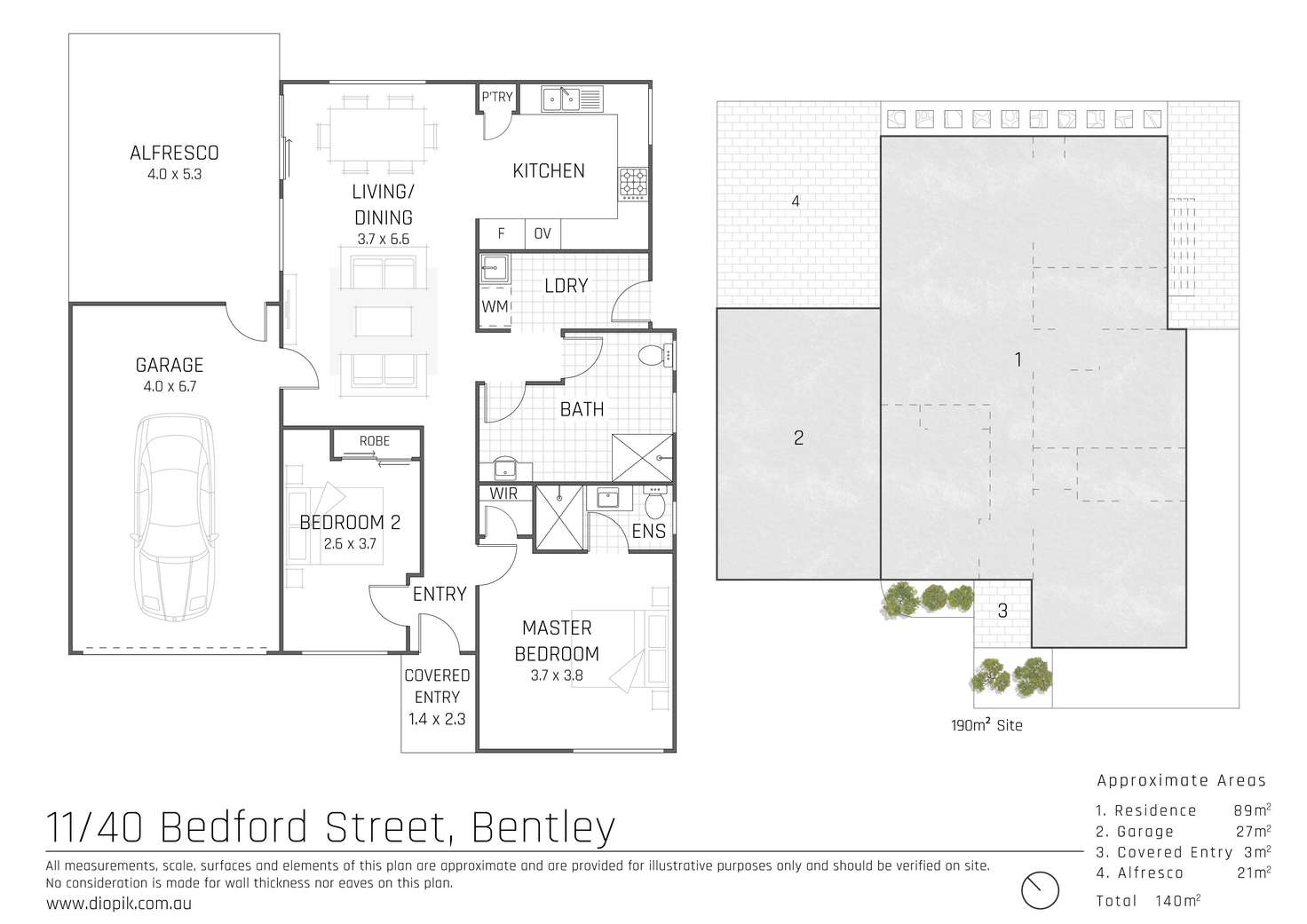 Floorplan of Homely villa listing, 11/40 Bedford Street, Bentley WA 6102