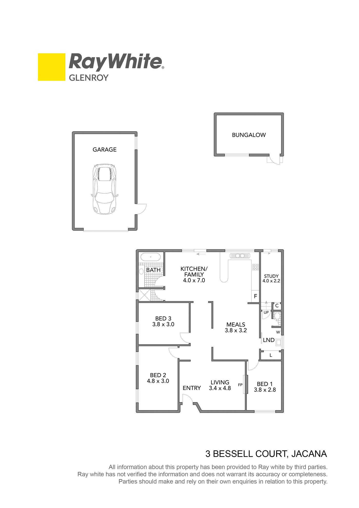 Floorplan of Homely house listing, 3 Bessell Court, Jacana VIC 3047