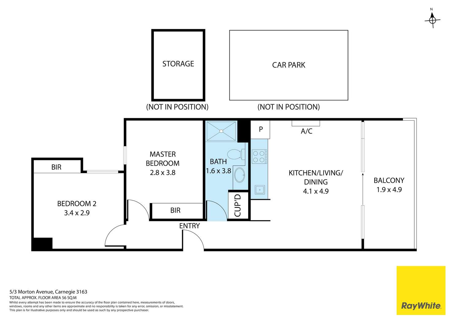 Floorplan of Homely apartment listing, 5/3 Morton Avenue, Carnegie VIC 3163