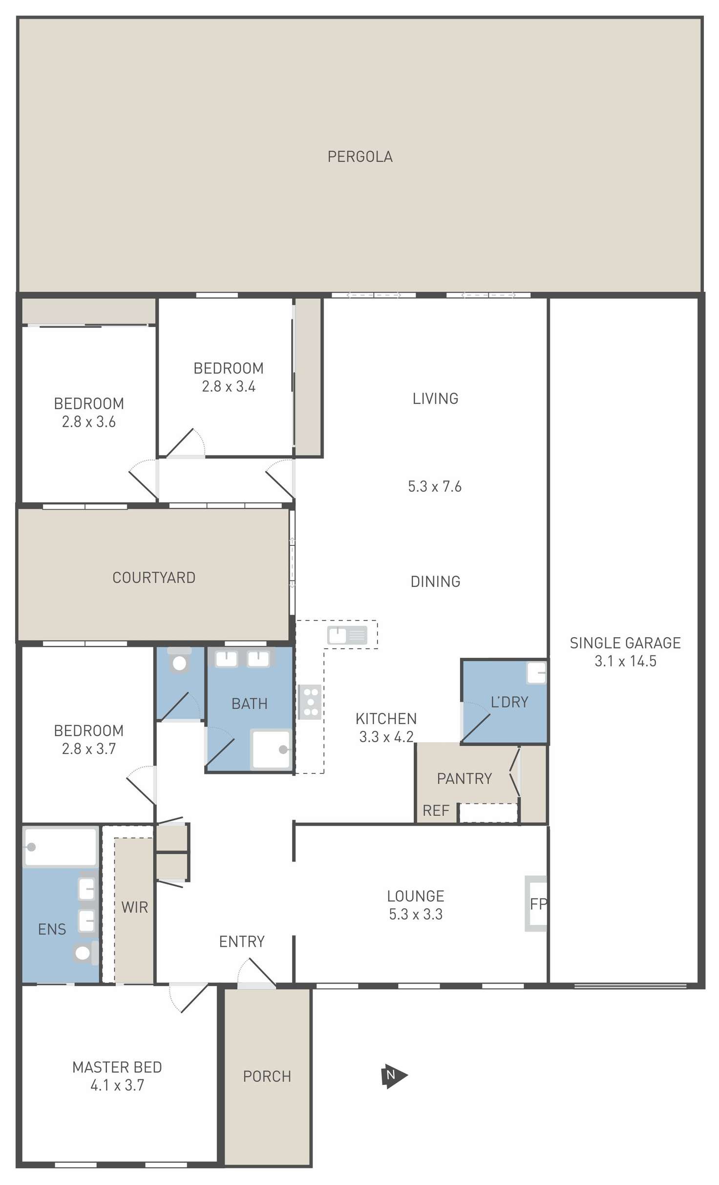 Floorplan of Homely house listing, 14 Vaina Street, Werribee VIC 3030