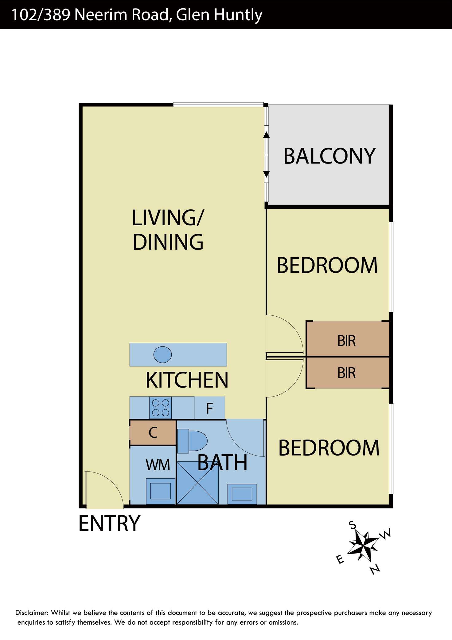 Floorplan of Homely apartment listing, 102/389 Neerim Road, Carnegie VIC 3163