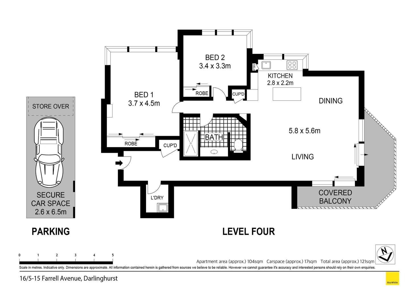 Floorplan of Homely apartment listing, 16/5-15 Farrell Avenue, Darlinghurst NSW 2010