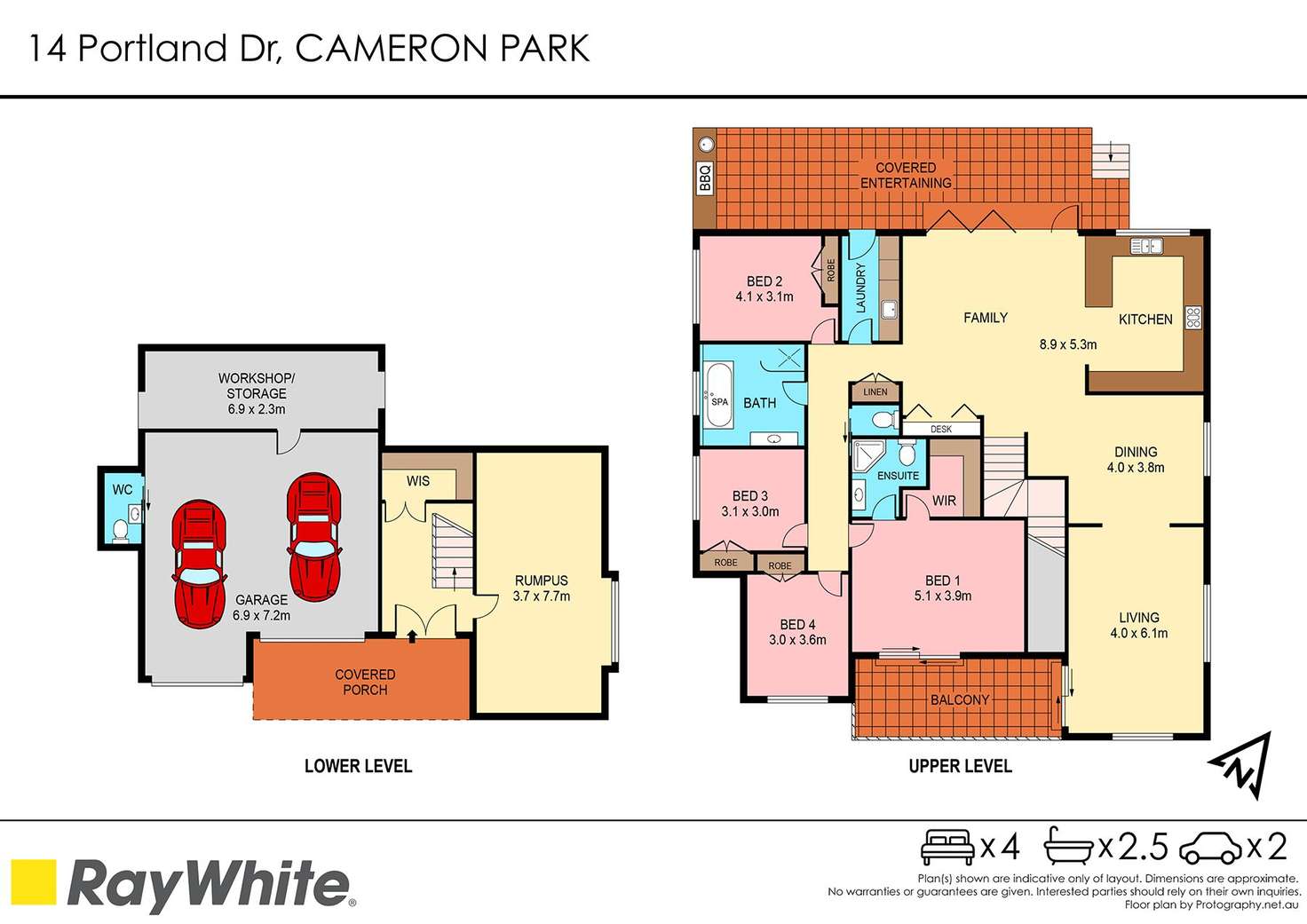 Floorplan of Homely house listing, 14 Portland Drive, Cameron Park NSW 2285