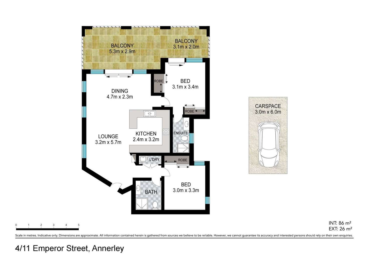 Floorplan of Homely unit listing, 4/11 Emperor Street, Annerley QLD 4103