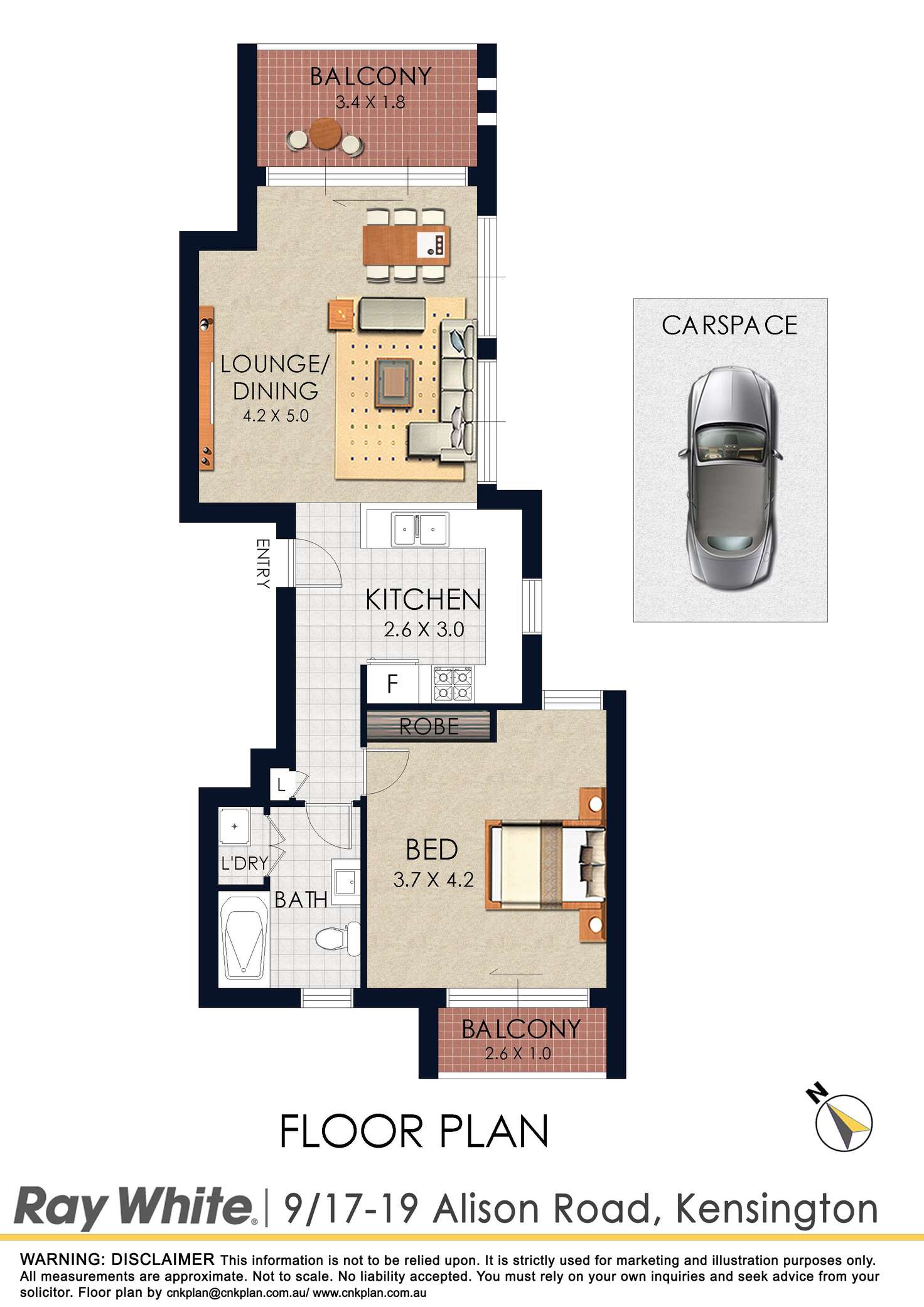 Floorplan of Homely apartment listing, 9/17-19 Alison Road, Kensington NSW 2033