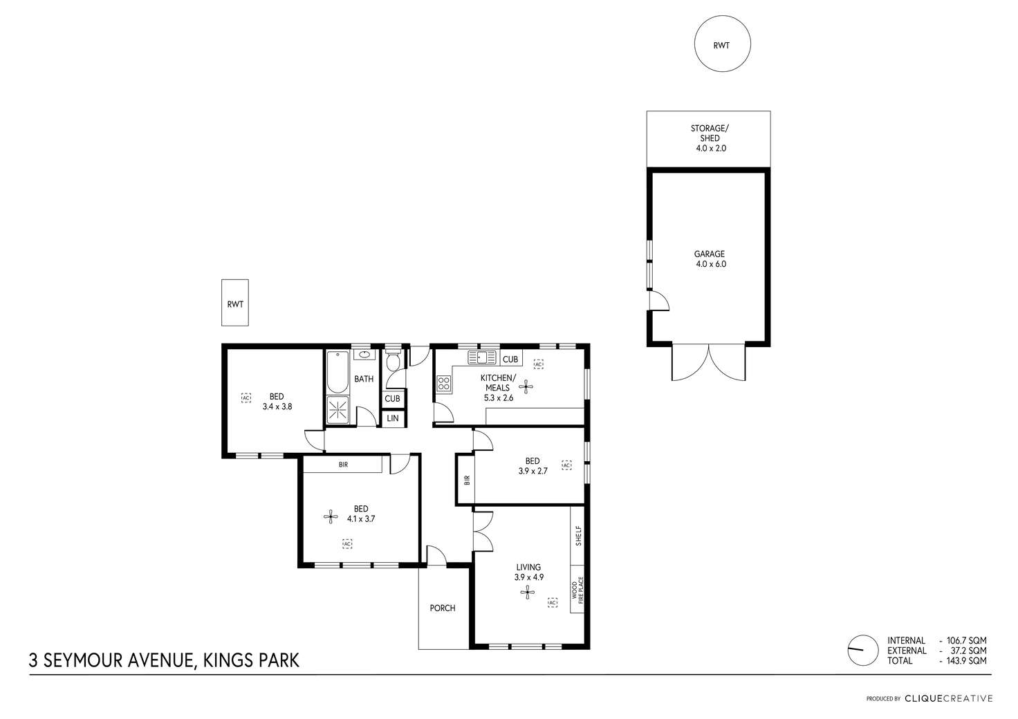 Floorplan of Homely house listing, 3 Seymour Avenue, Kings Park SA 5034