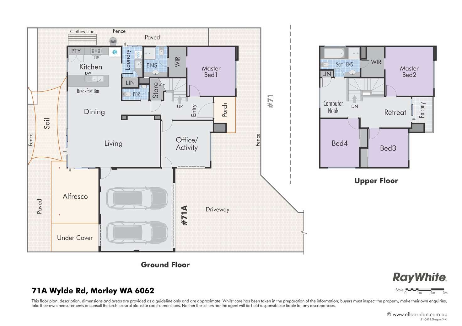 Floorplan of Homely townhouse listing, 71A Wylde Road, Morley WA 6062