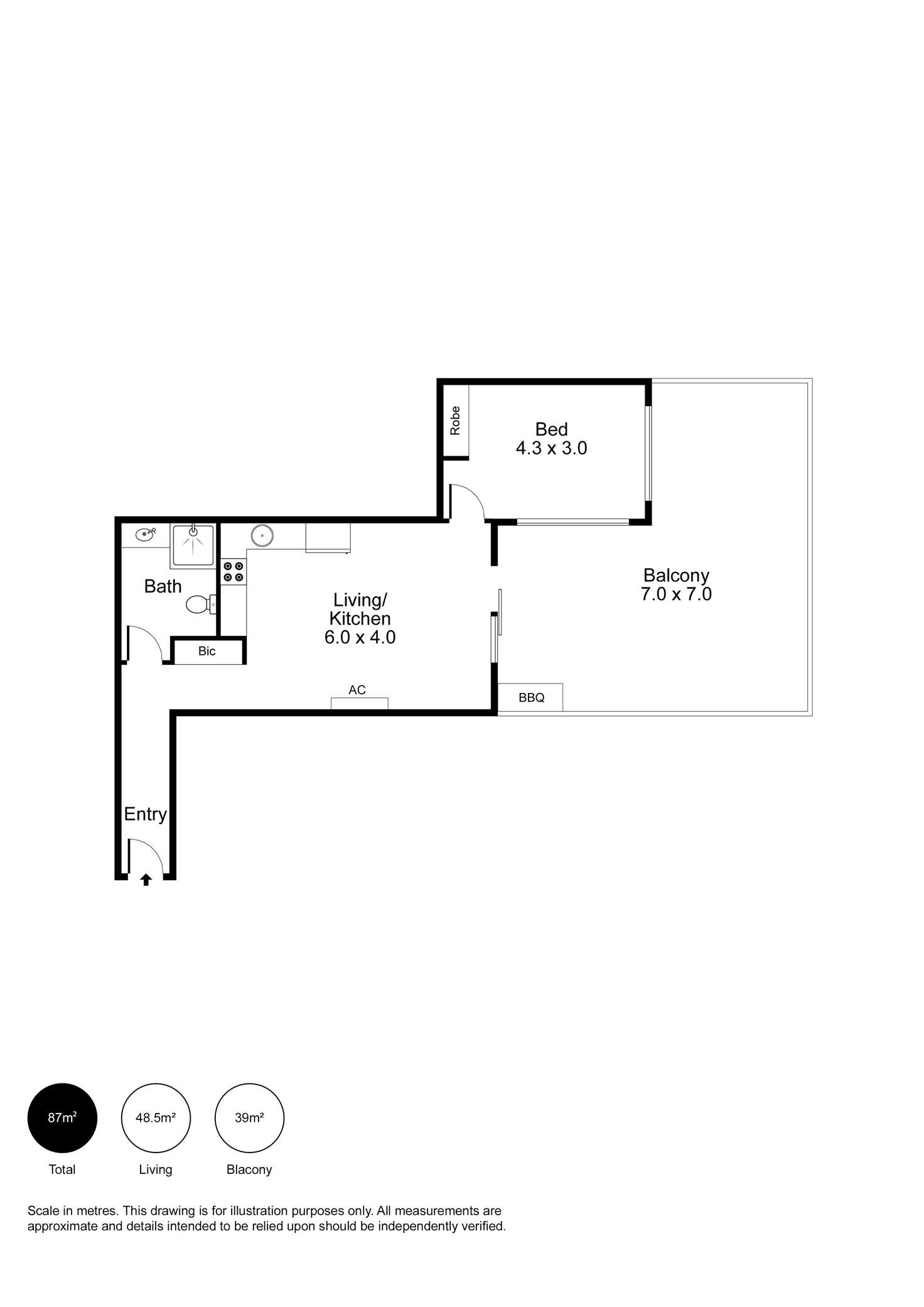Floorplan of Homely apartment listing, 207/1-2 Tarni Court, New Port SA 5015