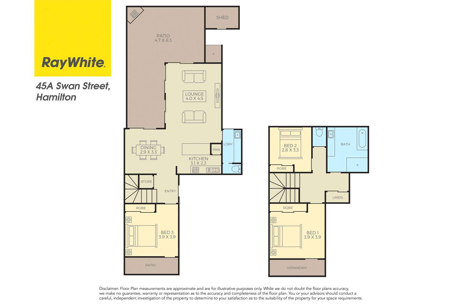 Floorplan of Homely house listing, 1/45 Swan Street, Hamilton NSW 2303