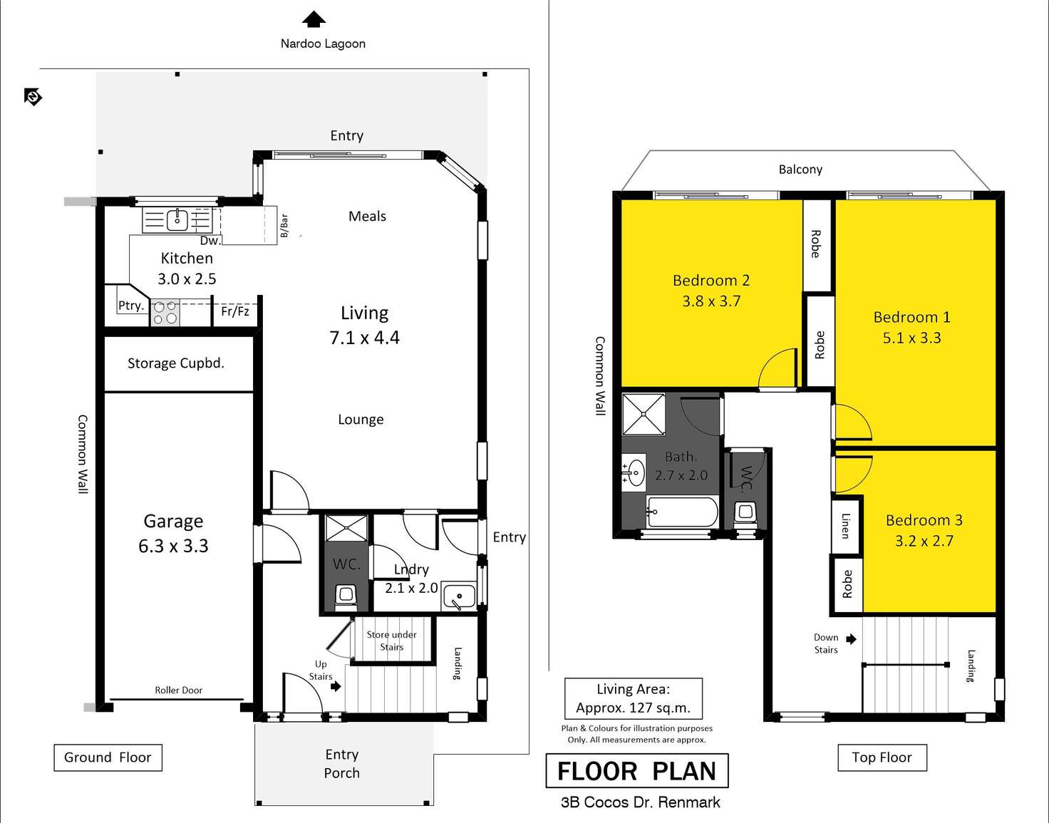 Floorplan of Homely house listing, 3b Cocos Place, Renmark SA 5341