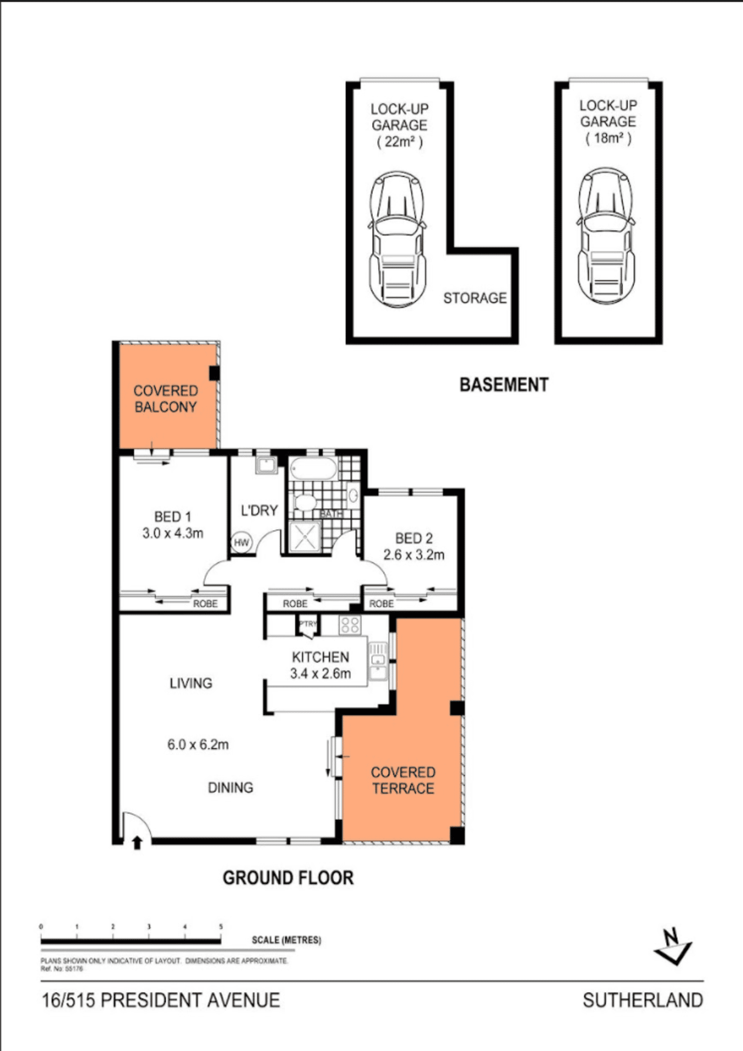 Floorplan of Homely unit listing, 16/515-521 President Avenue, Sutherland NSW 2232