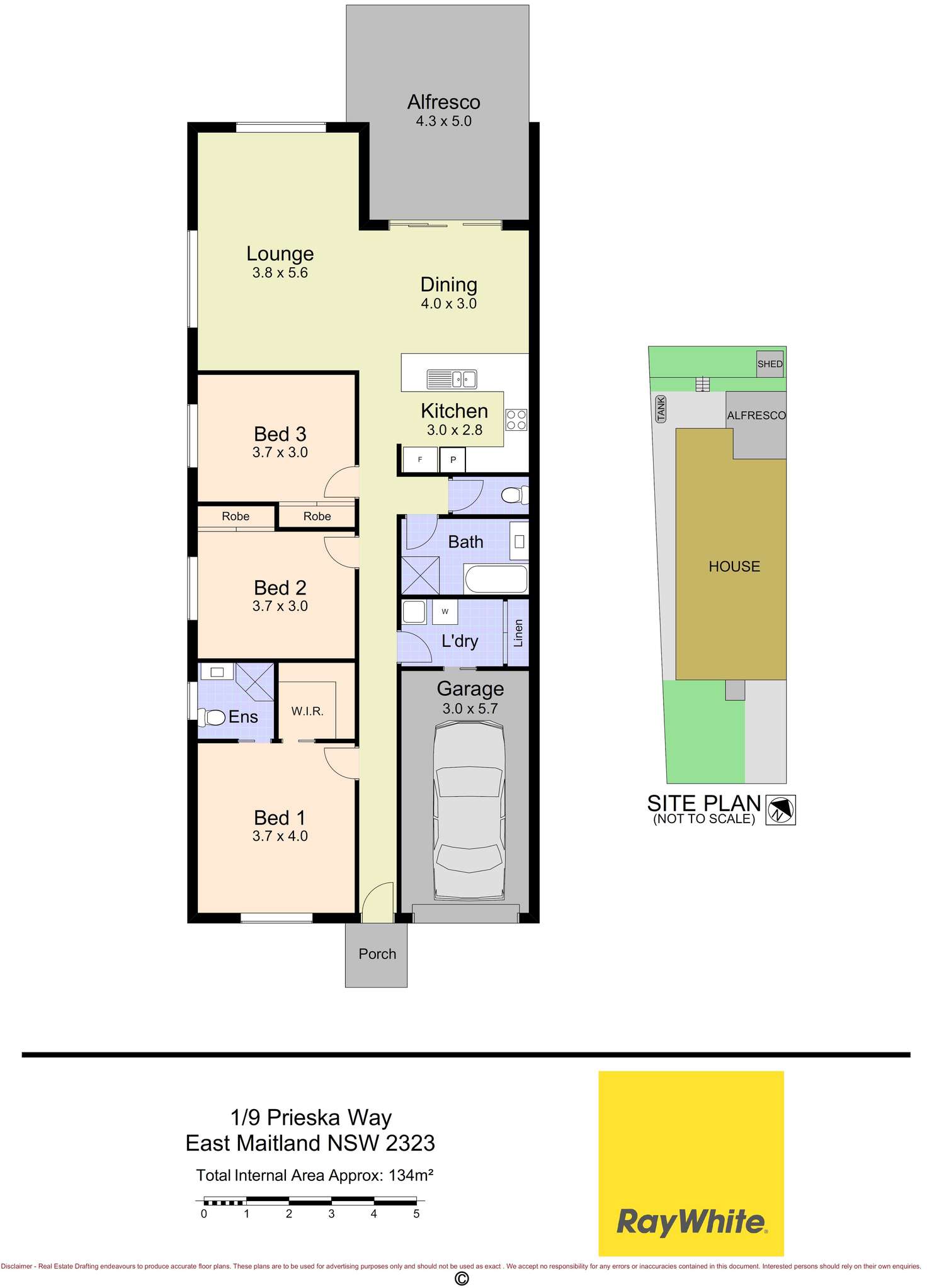 Floorplan of Homely house listing, 1/9 Prieska Way, East Maitland NSW 2323