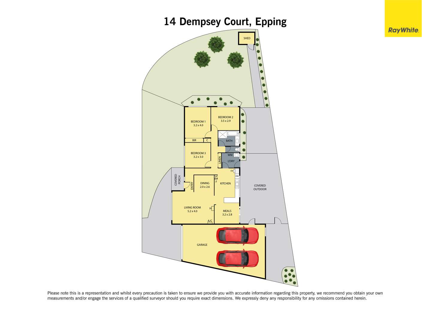 Floorplan of Homely house listing, 14 Dempsey Court, Epping VIC 3076