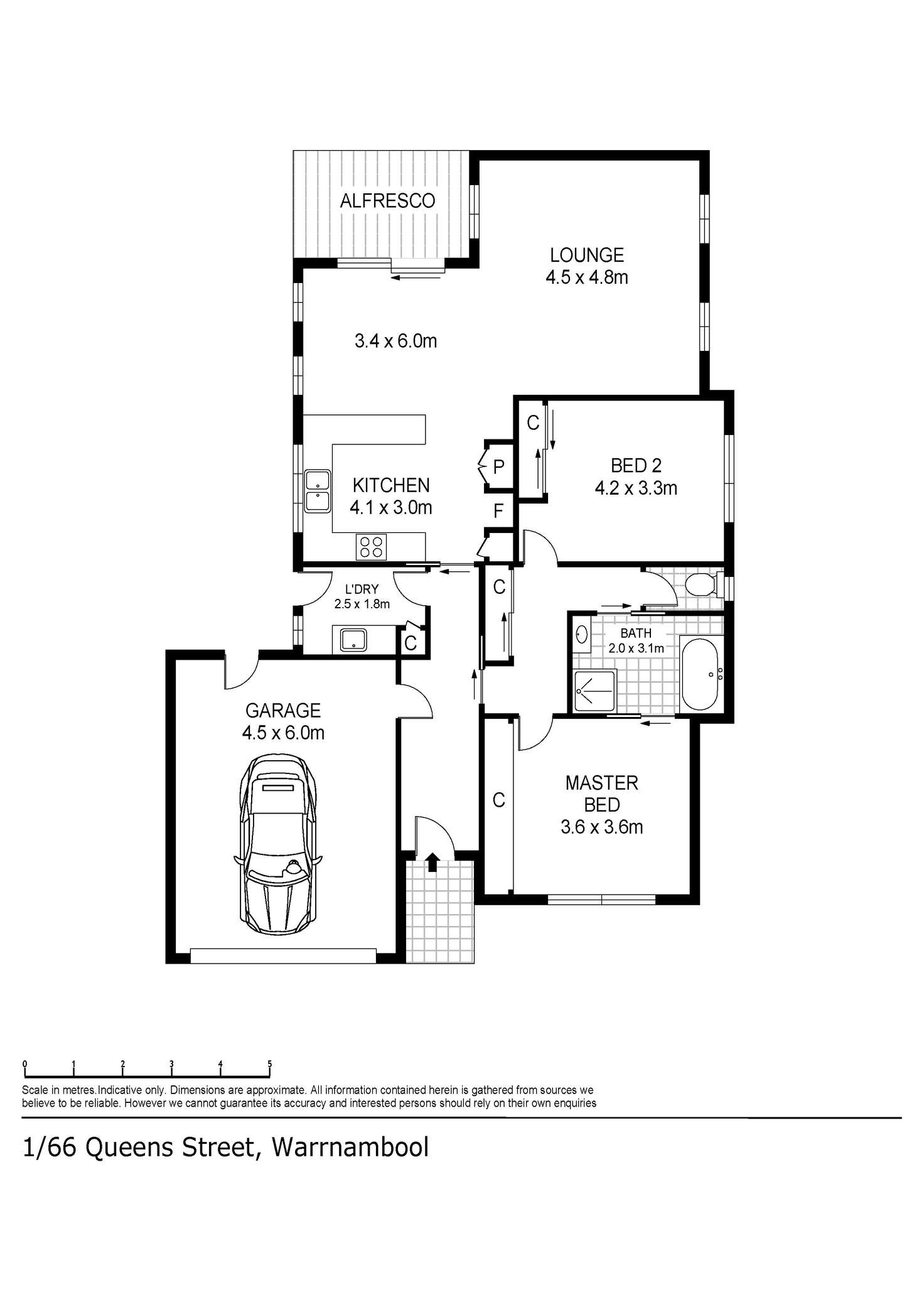 Floorplan of Homely house listing, 1/66 Queens Road, Warrnambool VIC 3280
