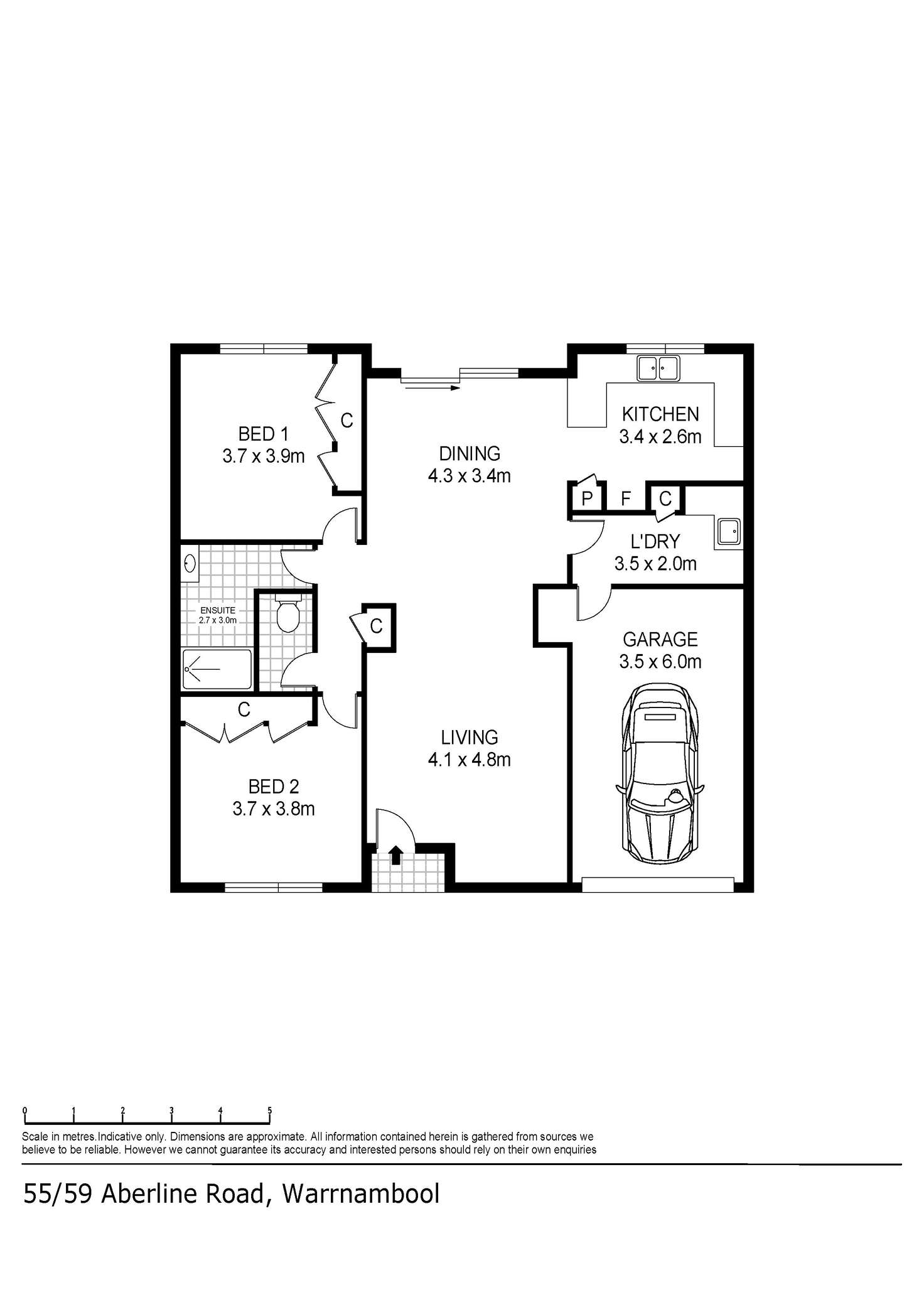 Floorplan of Homely unit listing, 59/55 Aberline Road, Warrnambool VIC 3280