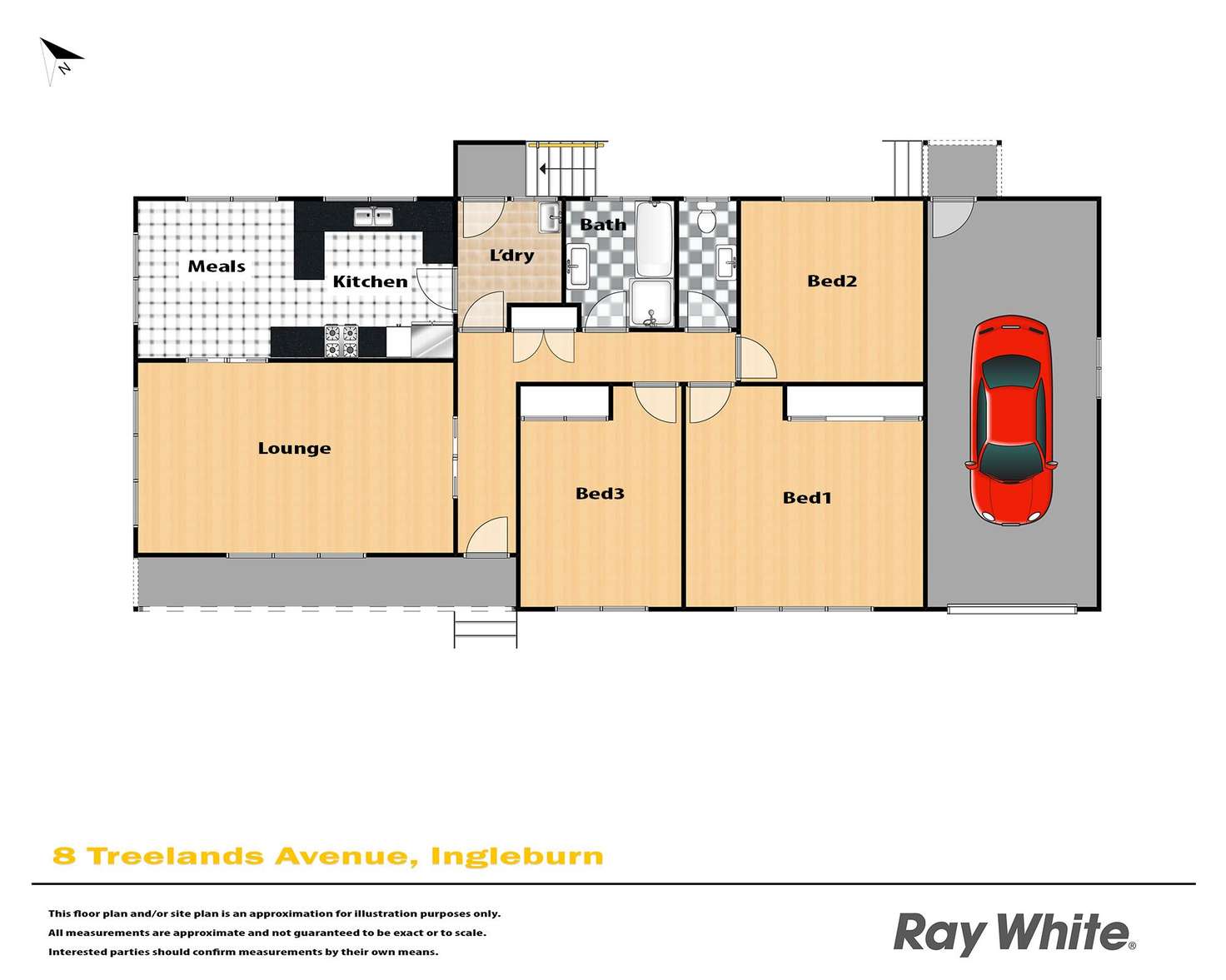 Floorplan of Homely house listing, 8 Treelands Avenue, Ingleburn NSW 2565