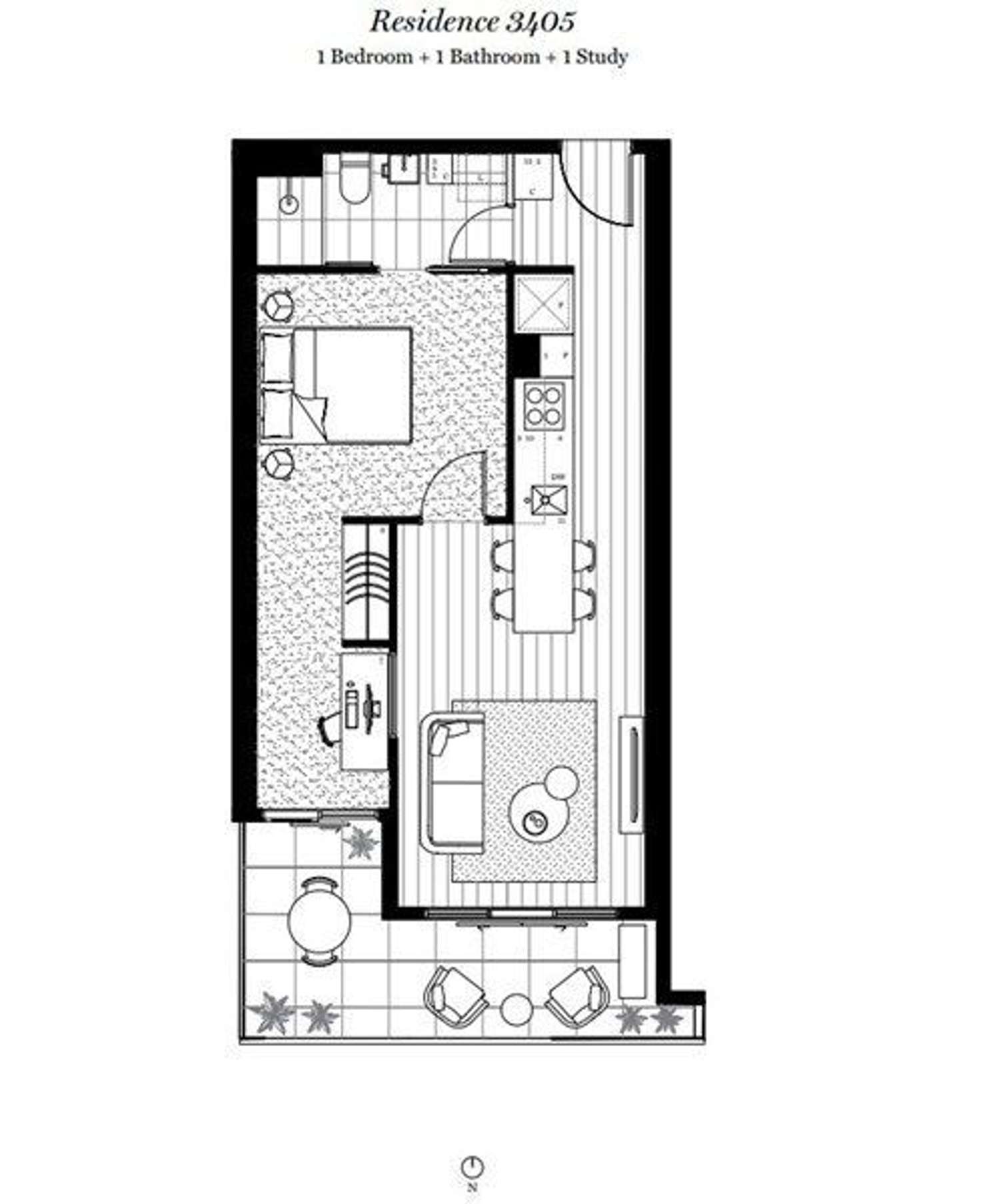 Floorplan of Homely unit listing, 405/5 Olive York Way, Brunswick West VIC 3055