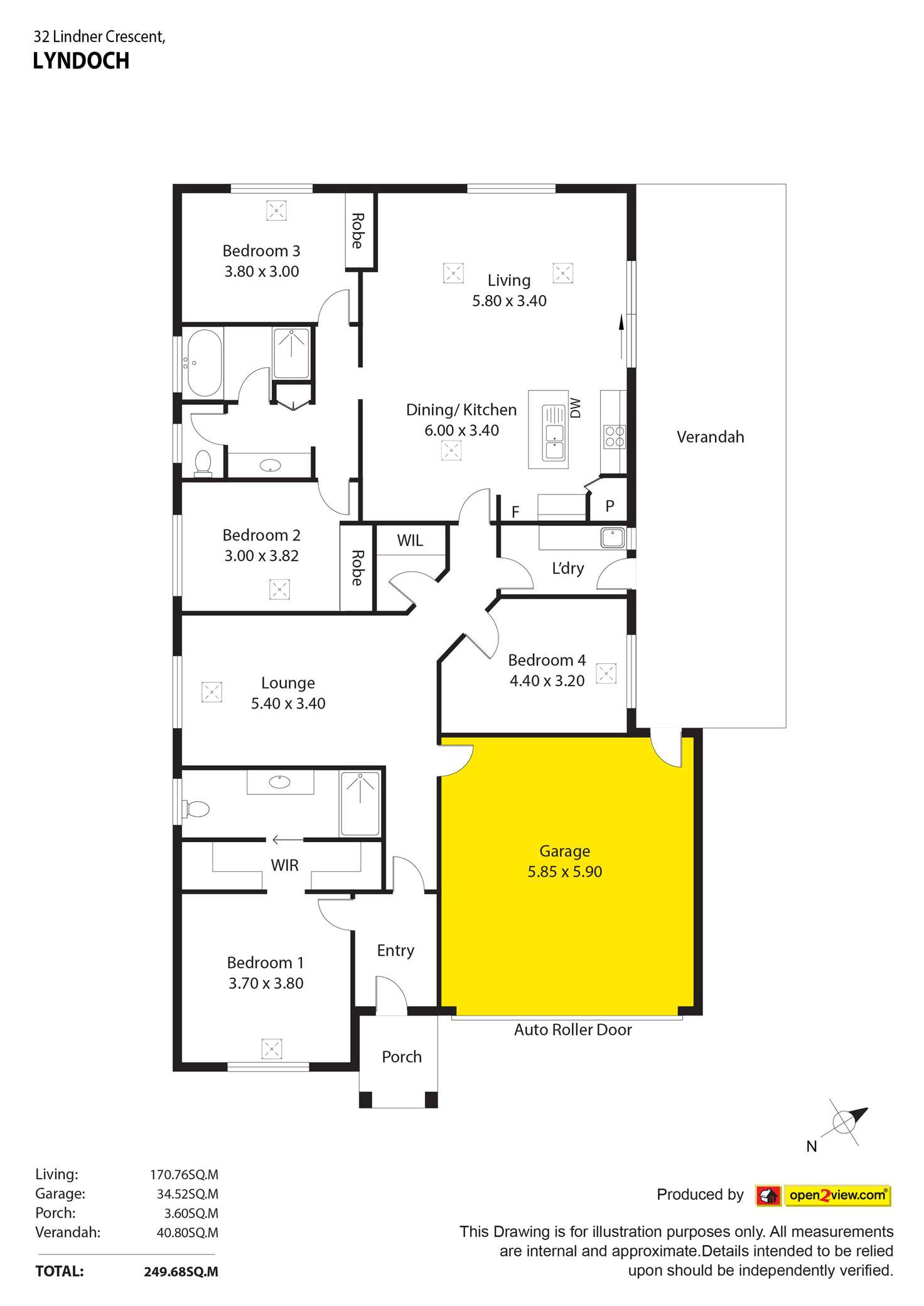 Floorplan of Homely house listing, 32 Lindner Crescent, Lyndoch SA 5351