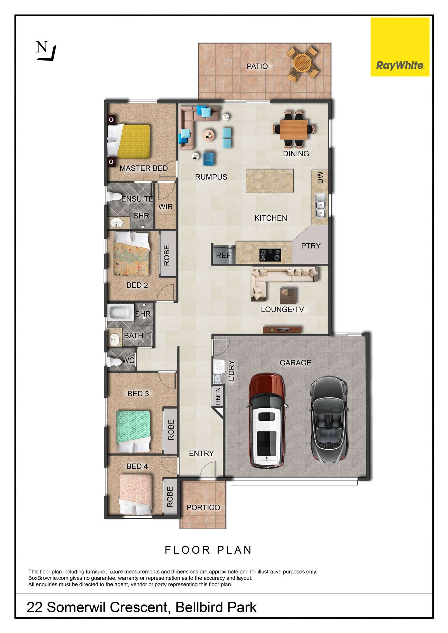 Floorplan of Homely house listing, 22 Somerwil Crescent, Bellbird Park QLD 4300