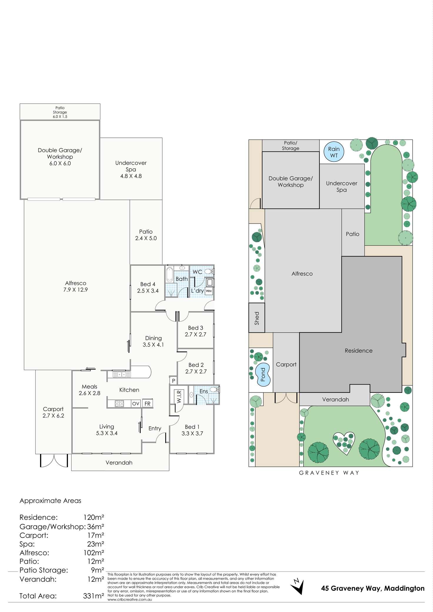 Floorplan of Homely house listing, 45 Graveney Way, Maddington WA 6109