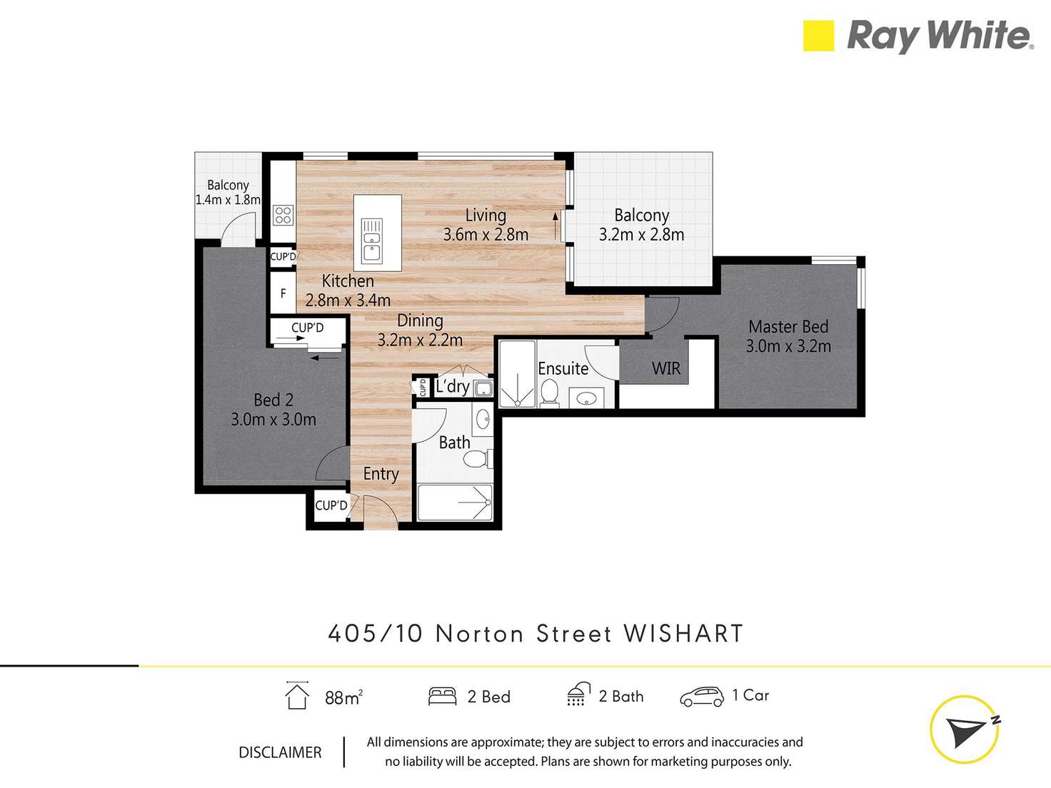 Floorplan of Homely unit listing, 405/10 Norton Street, Upper Mount Gravatt QLD 4122