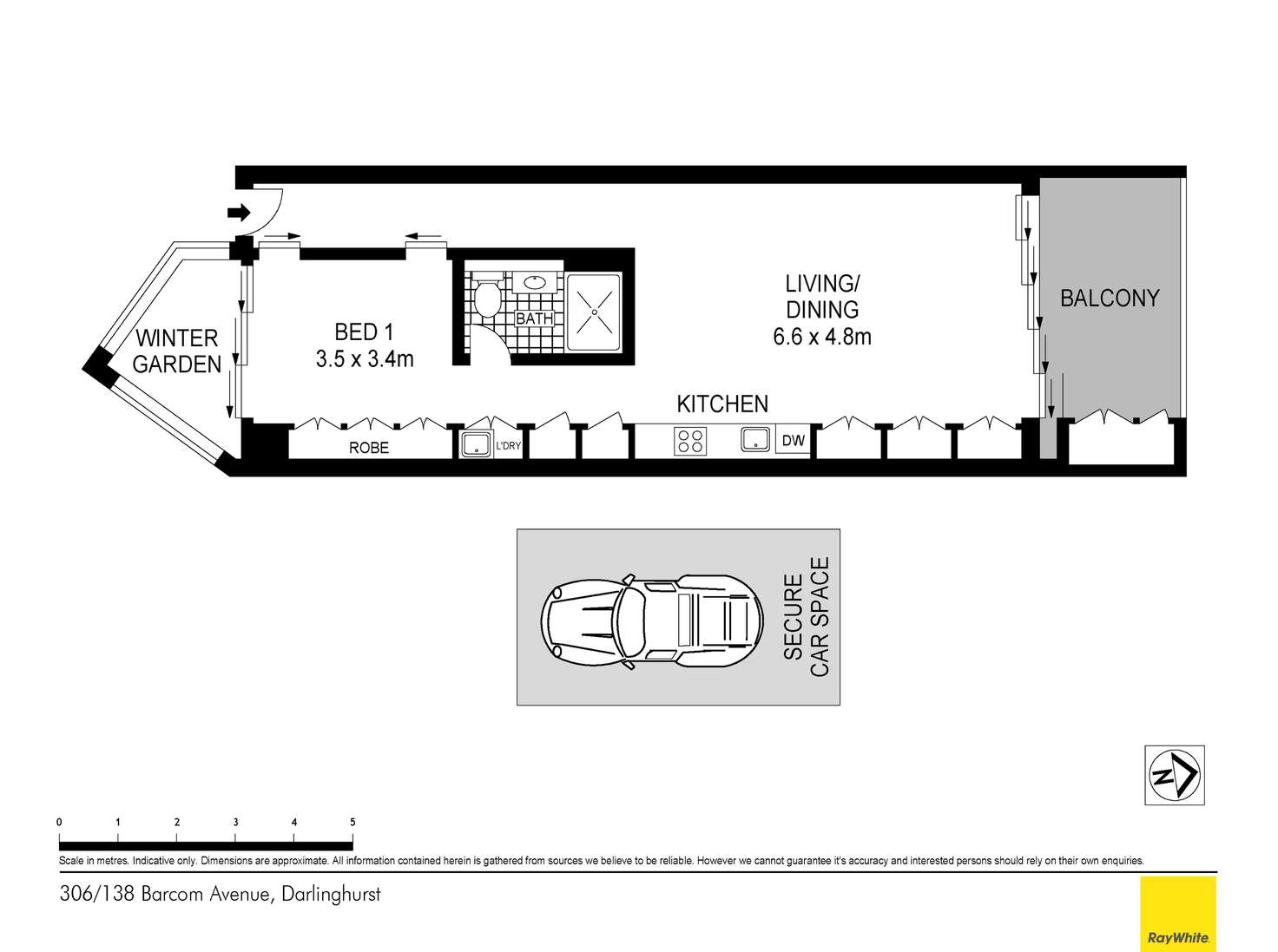 Floorplan of Homely apartment listing, 306/138 Barcom Avenue, Darlinghurst NSW 2010