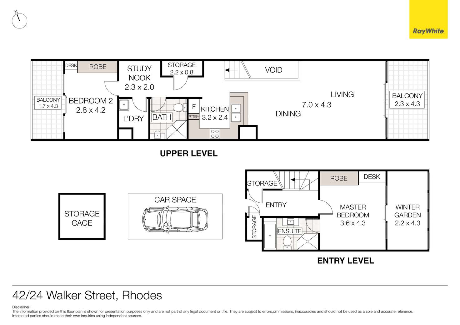 Floorplan of Homely unit listing, 42/24 Walker Street, Rhodes NSW 2138