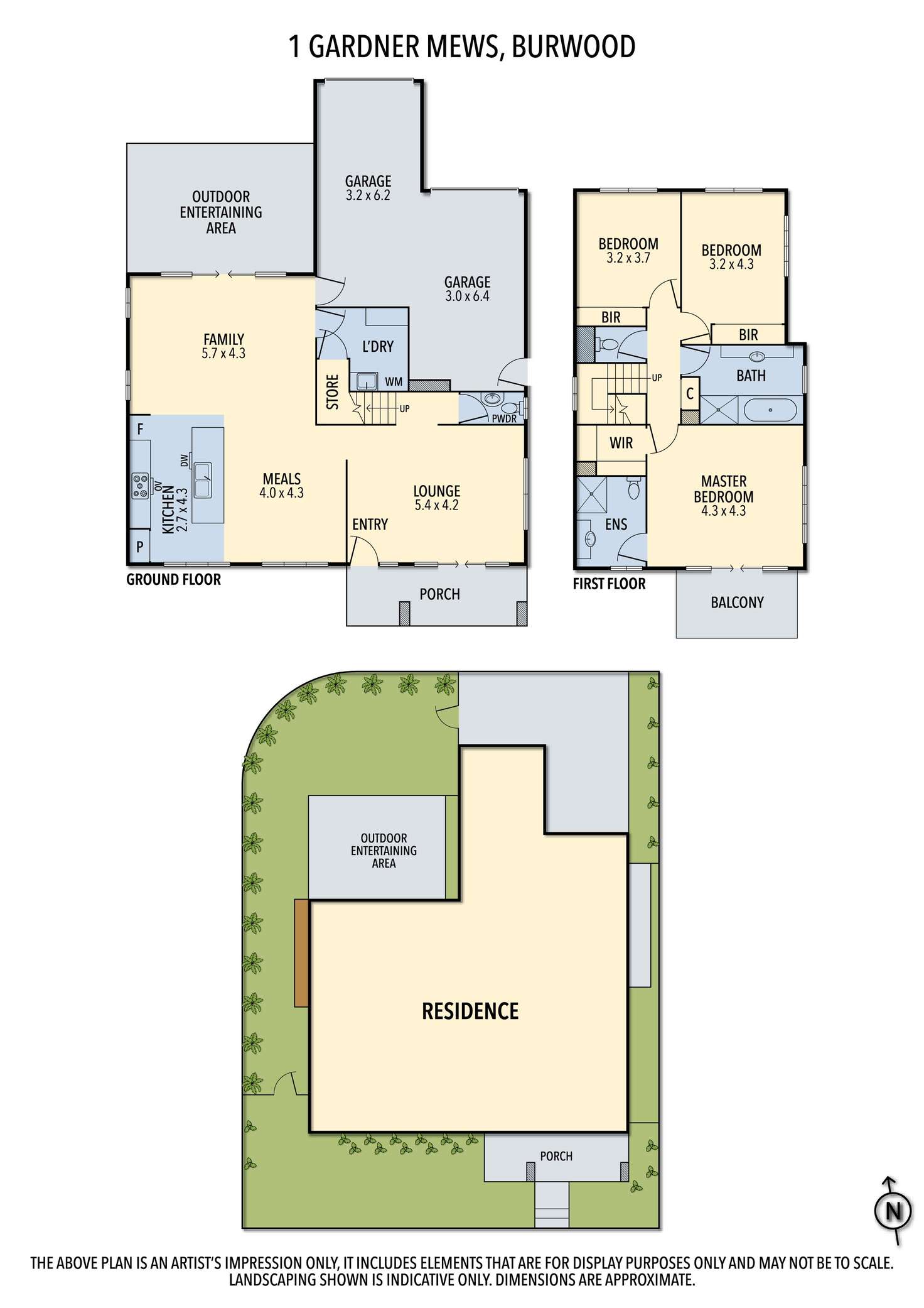 Floorplan of Homely house listing, 1 Gardner Mews, Burwood VIC 3125