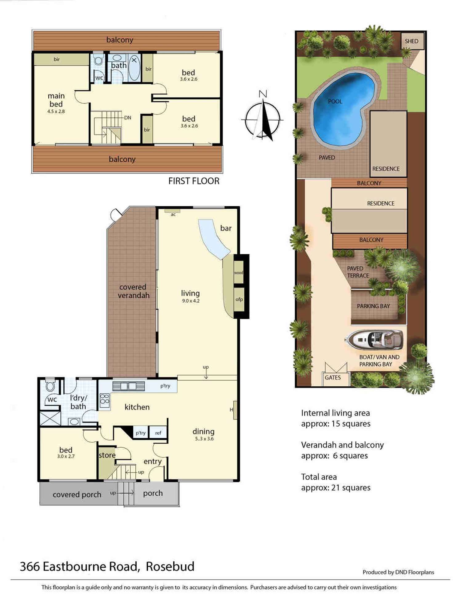 Floorplan of Homely house listing, 366 Eastbourne Road, Rosebud VIC 3939