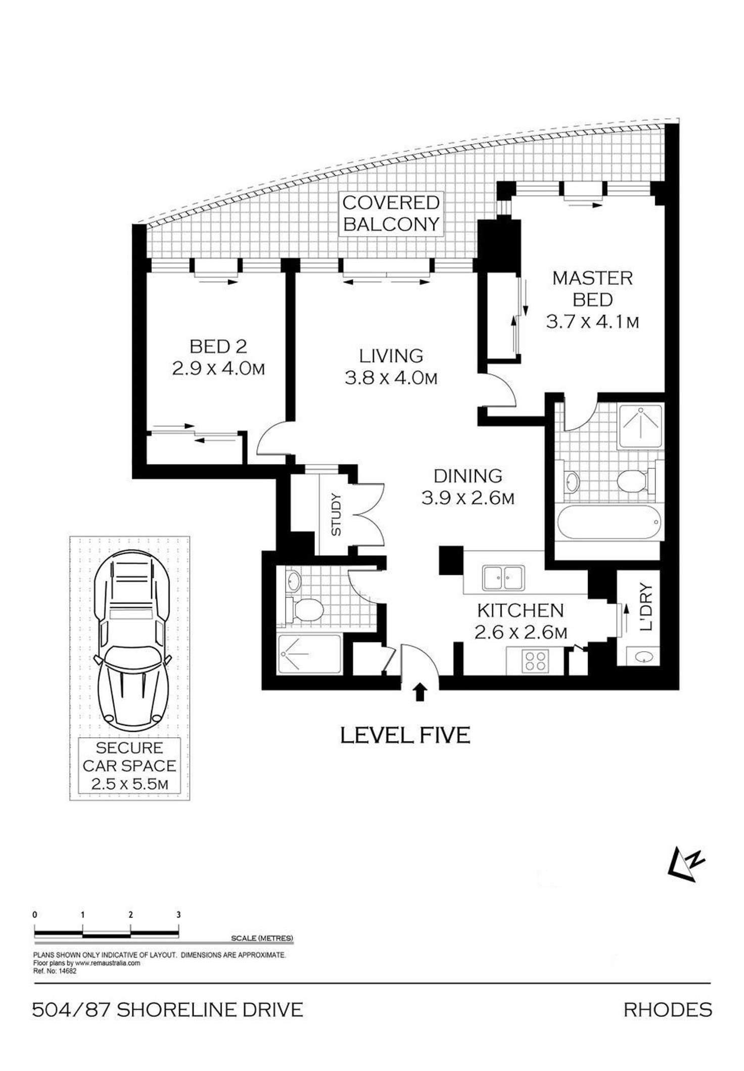 Floorplan of Homely apartment listing, 504/87 Shoreline Drive, Rhodes NSW 2138