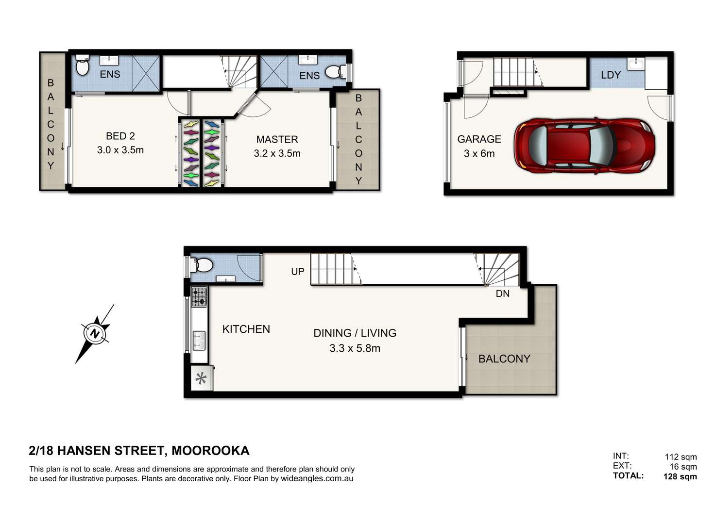 Floorplan of Homely townhouse listing, 2/18 Hansen Street, Moorooka QLD 4105