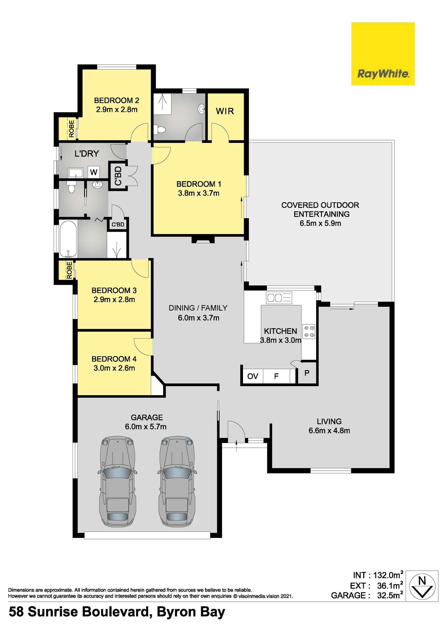 Floorplan of Homely house listing, 58 Sunrise Blv, Byron Bay NSW 2481