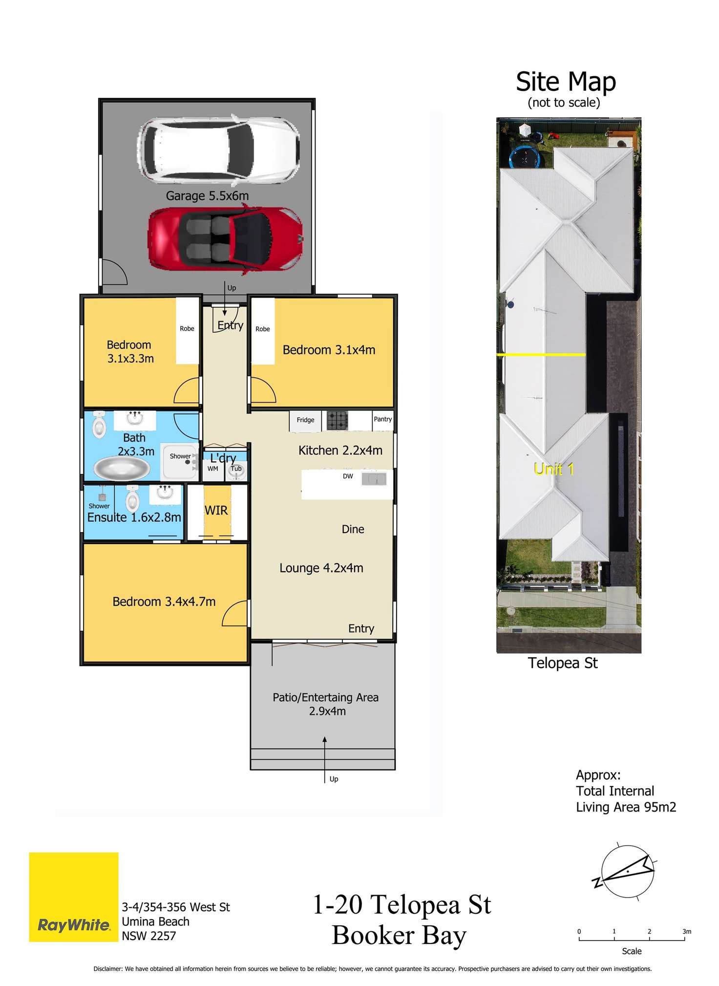 Floorplan of Homely villa listing, 1/20 Telopea Street, Booker Bay NSW 2257