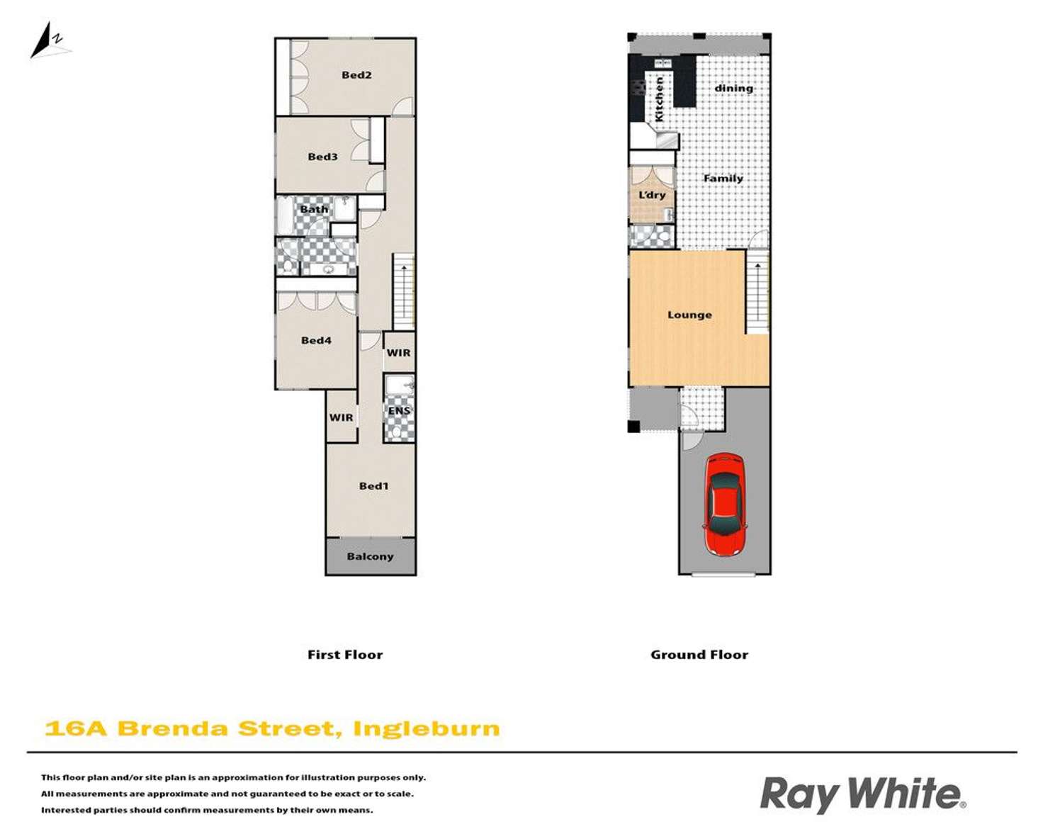 Floorplan of Homely semiDetached listing, 16A Brenda Street, Ingleburn NSW 2565