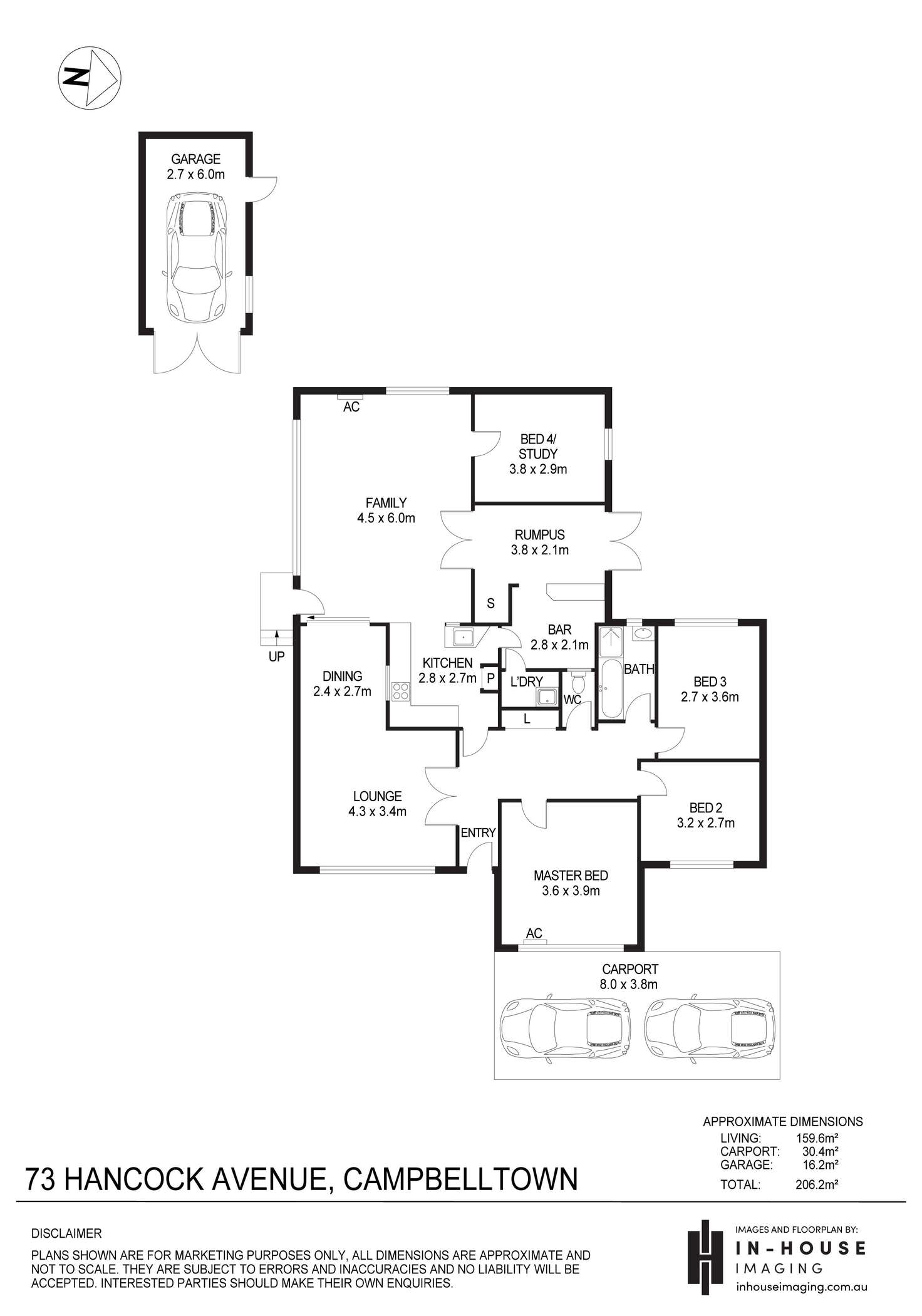 Floorplan of Homely house listing, 73 Hancock Avenue, Campbelltown SA 5074