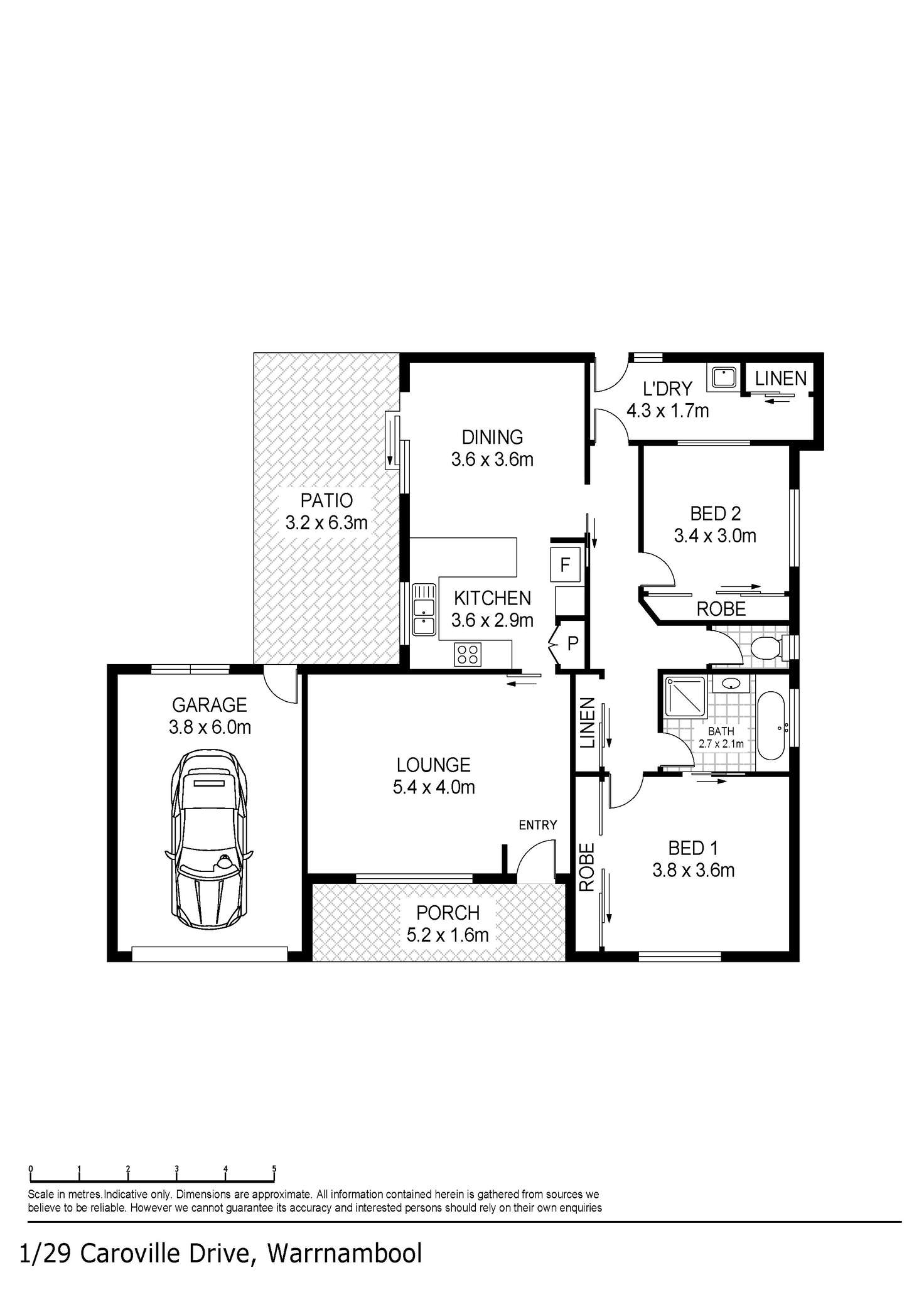 Floorplan of Homely house listing, 1/29 Caroville Drive, Warrnambool VIC 3280