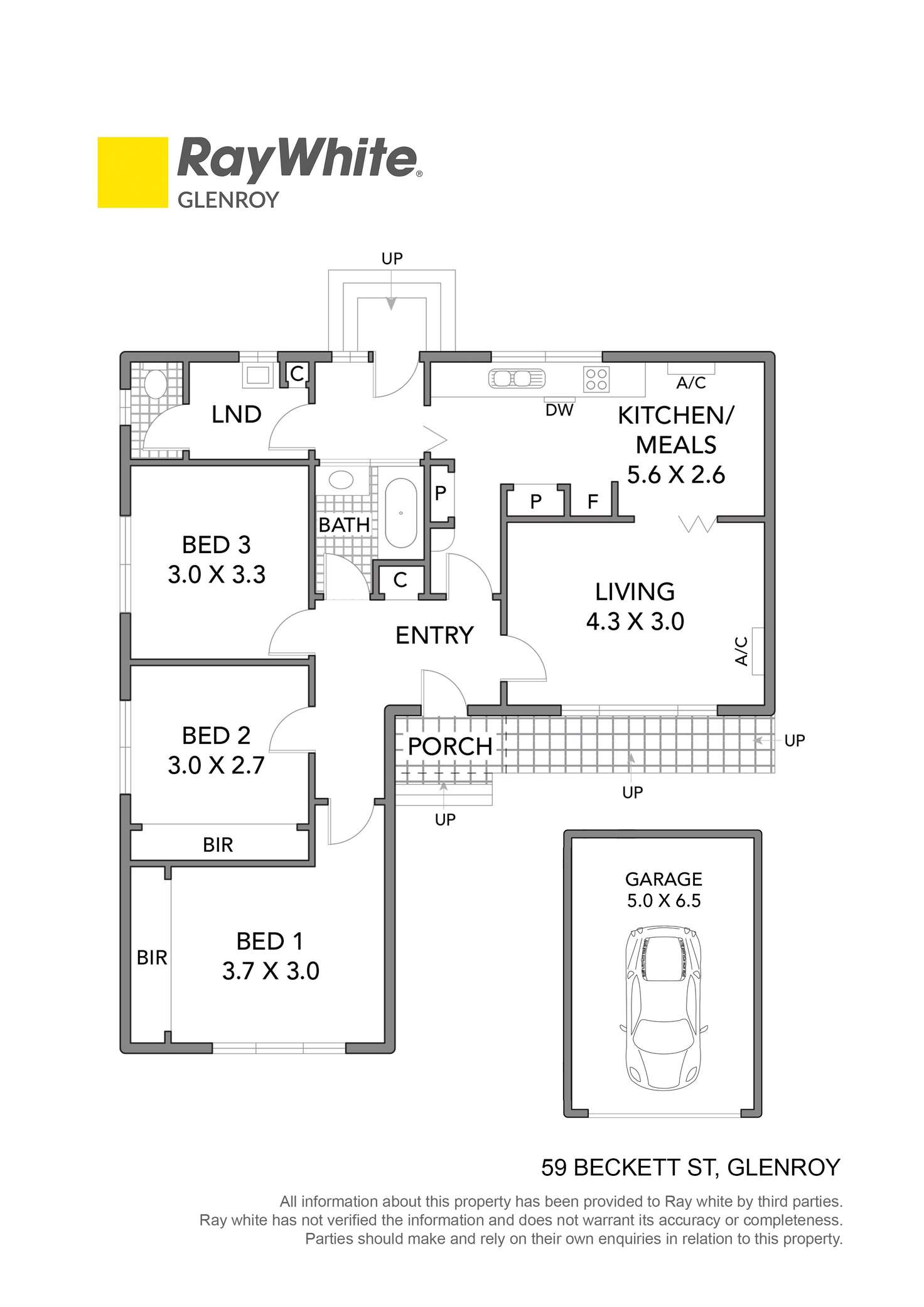 Floorplan of Homely house listing, 59 Becket Street North, Glenroy VIC 3046