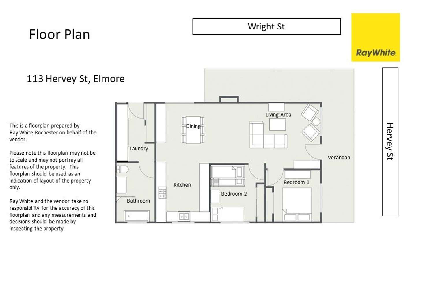 Floorplan of Homely house listing, 113 Hervey Street, Elmore VIC 3558