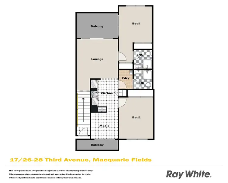 Floorplan of Homely unit listing, 17/26-28 Third Avenue, Macquarie Fields NSW 2564