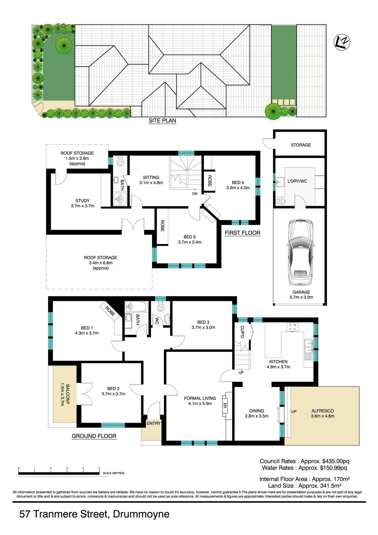 Floorplan of Homely house listing, 57 Tranmere Street, Drummoyne NSW 2047
