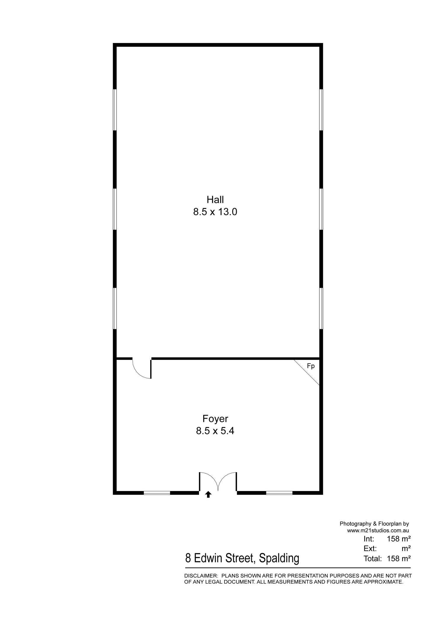 Floorplan of Homely house listing, 8 Edwin Street, Spalding SA 5454